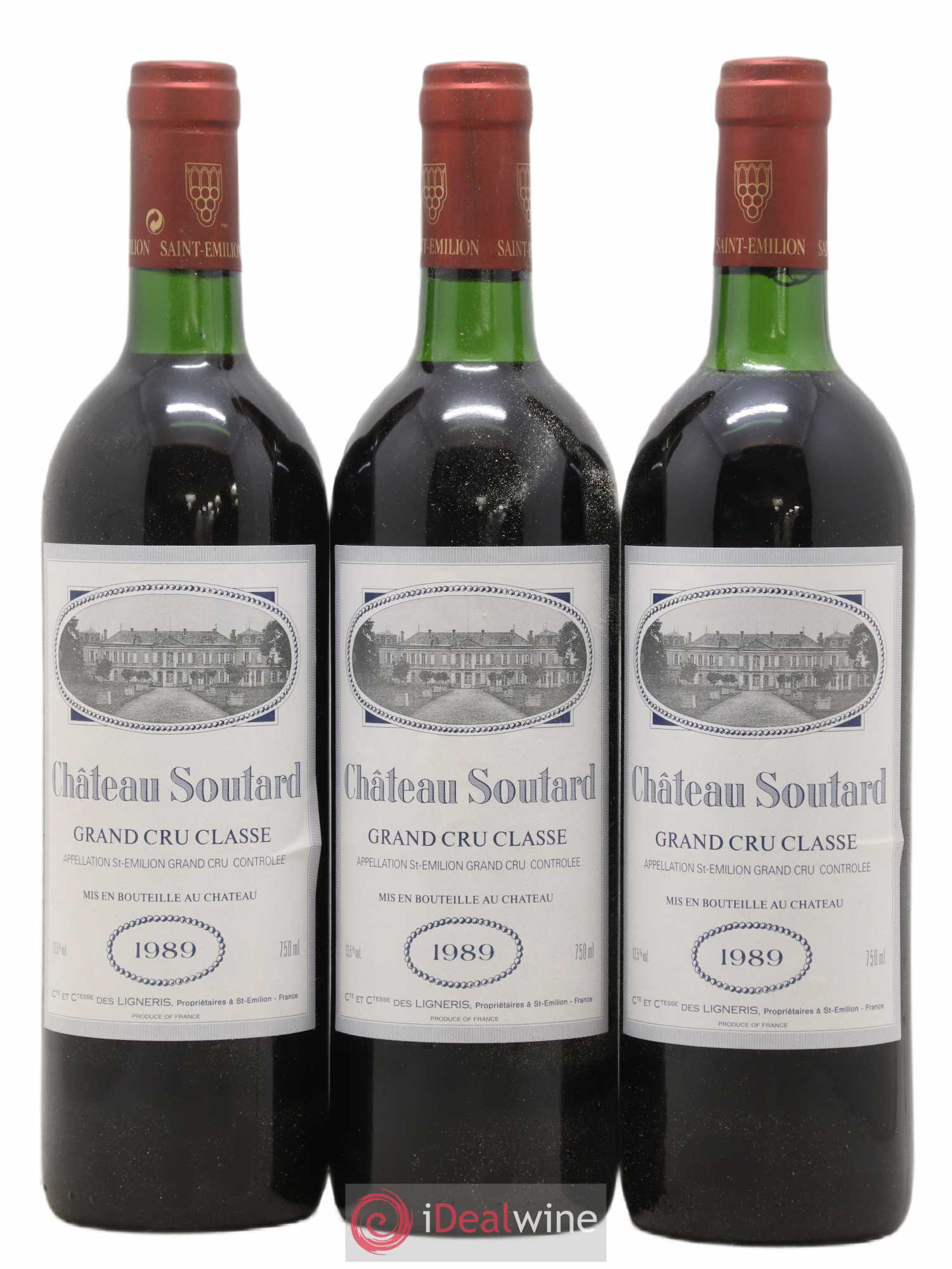 Château Soutard Grand Cru Classé 1989 - Lot de 6 bouteilles - 1