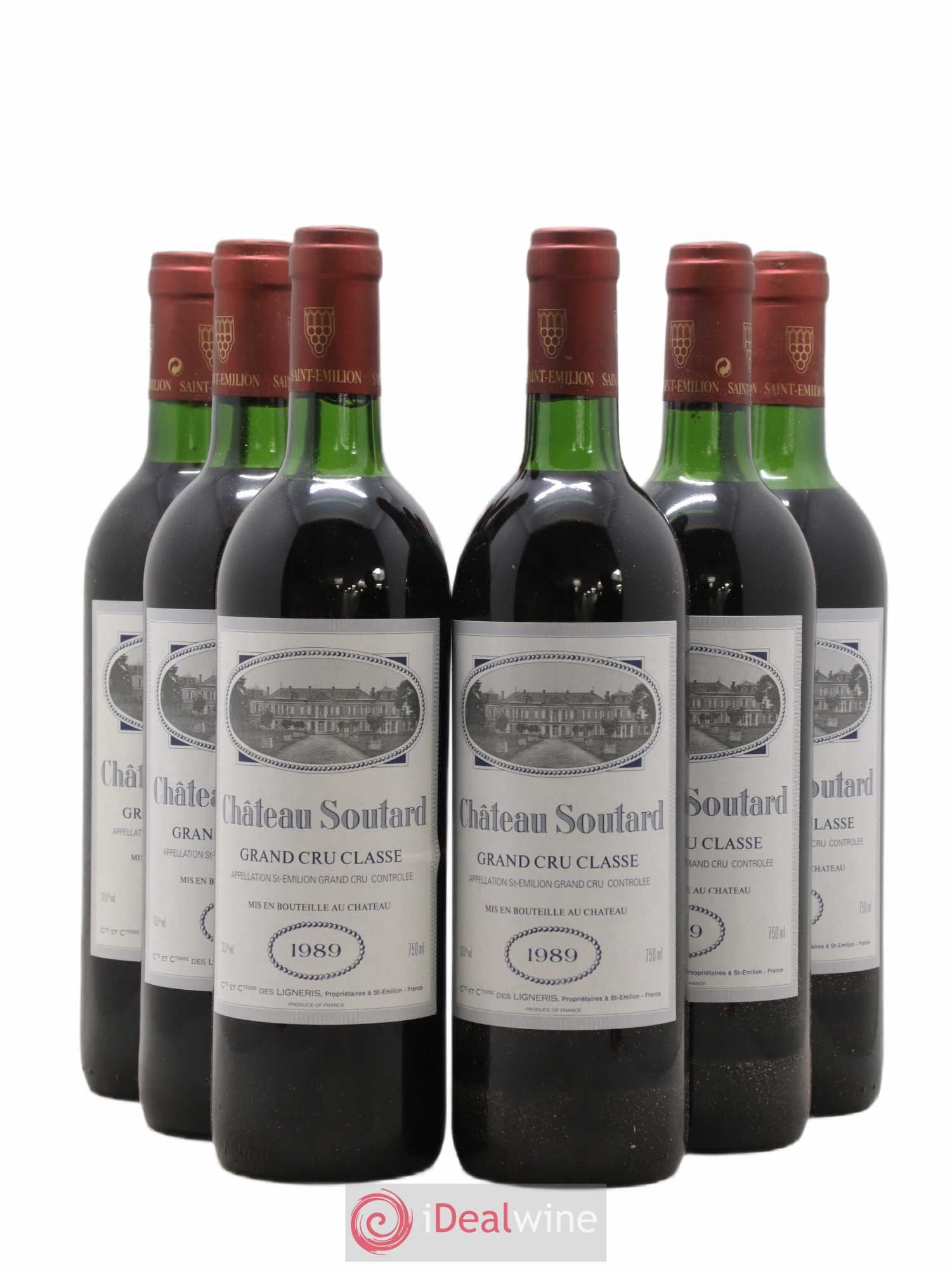 Château Soutard Grand Cru Classé 1989 - Lot de 6 bouteilles - 0
