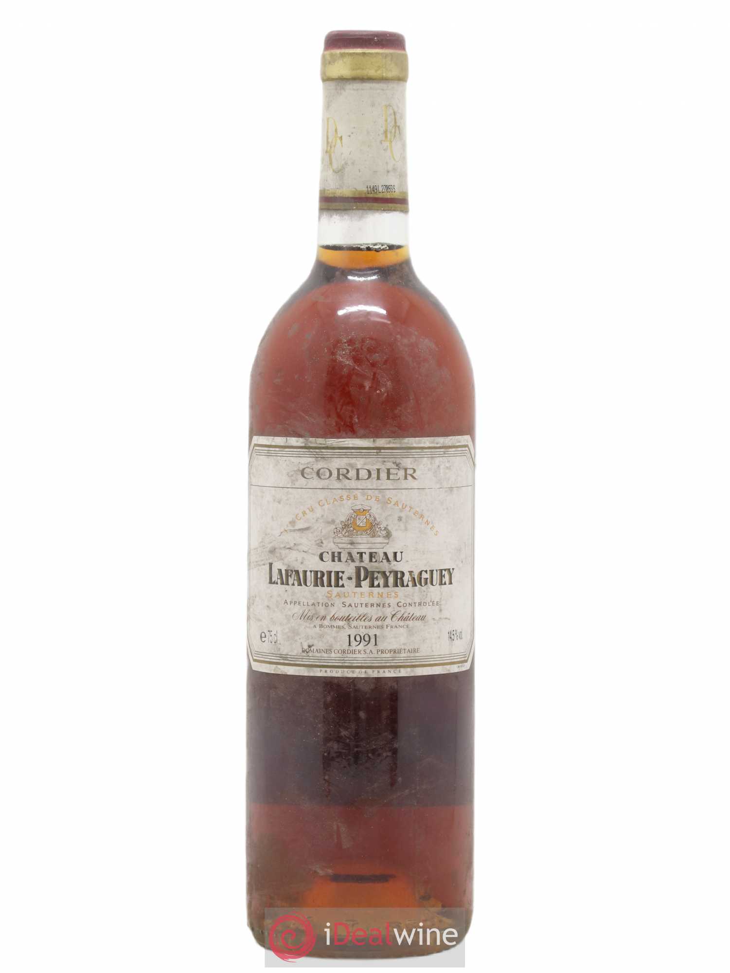 Château Lafaurie-Peyraguey 1er Grand Cru Classé 1991 - Lotto di 1 bottiglia - 0