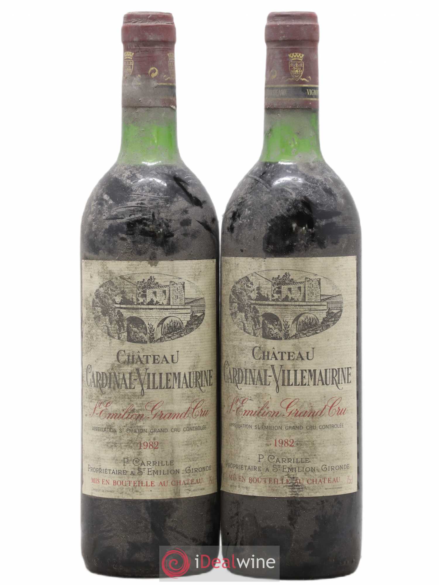 Saint-Émilion Grand Cru Cardinal Villemaurine 1982 - Lot de 2 bouteilles - 0