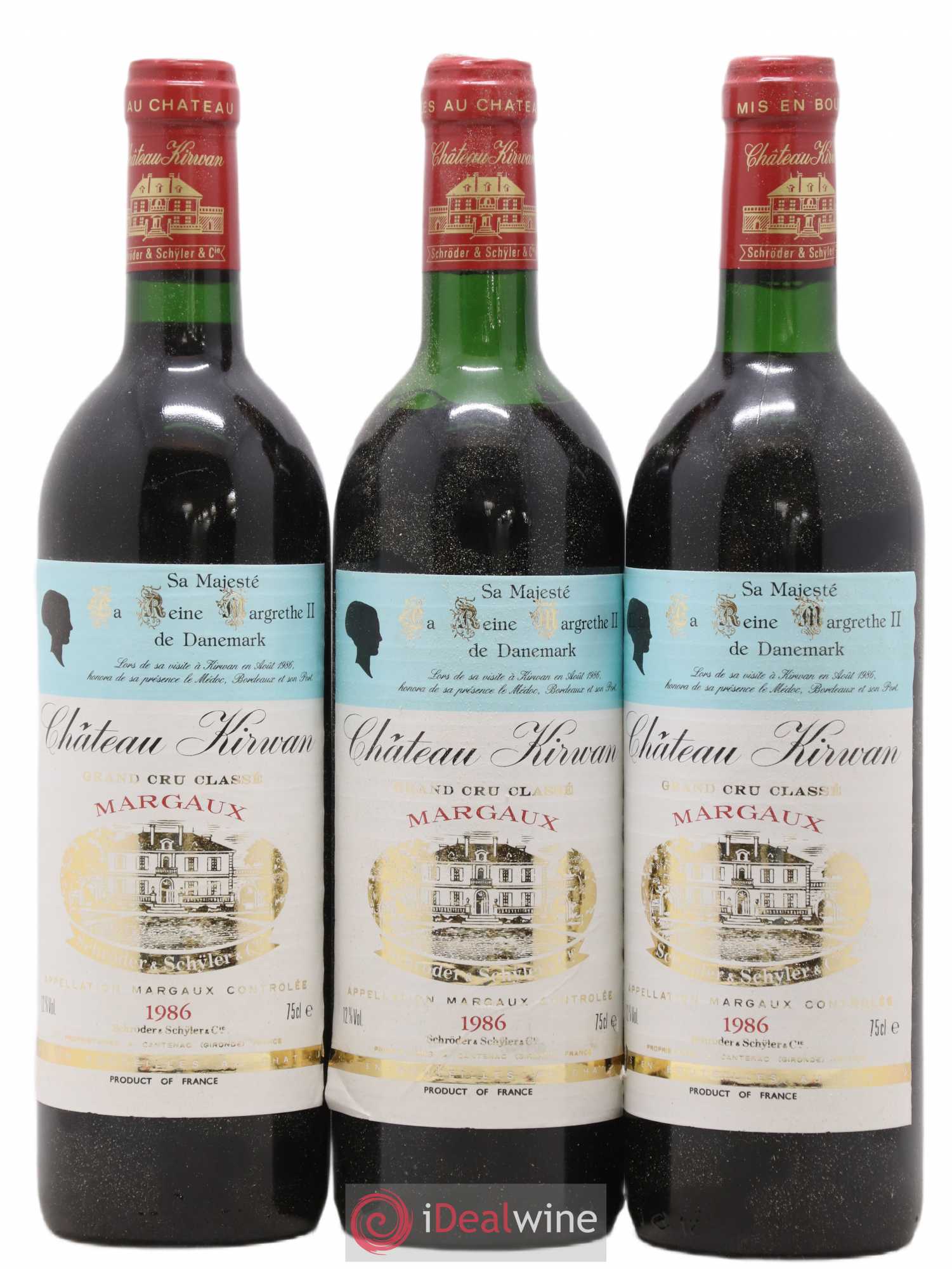 Château Kirwan 3ème Grand Cru Classé 1986 - Lot de 12 bouteilles - 1