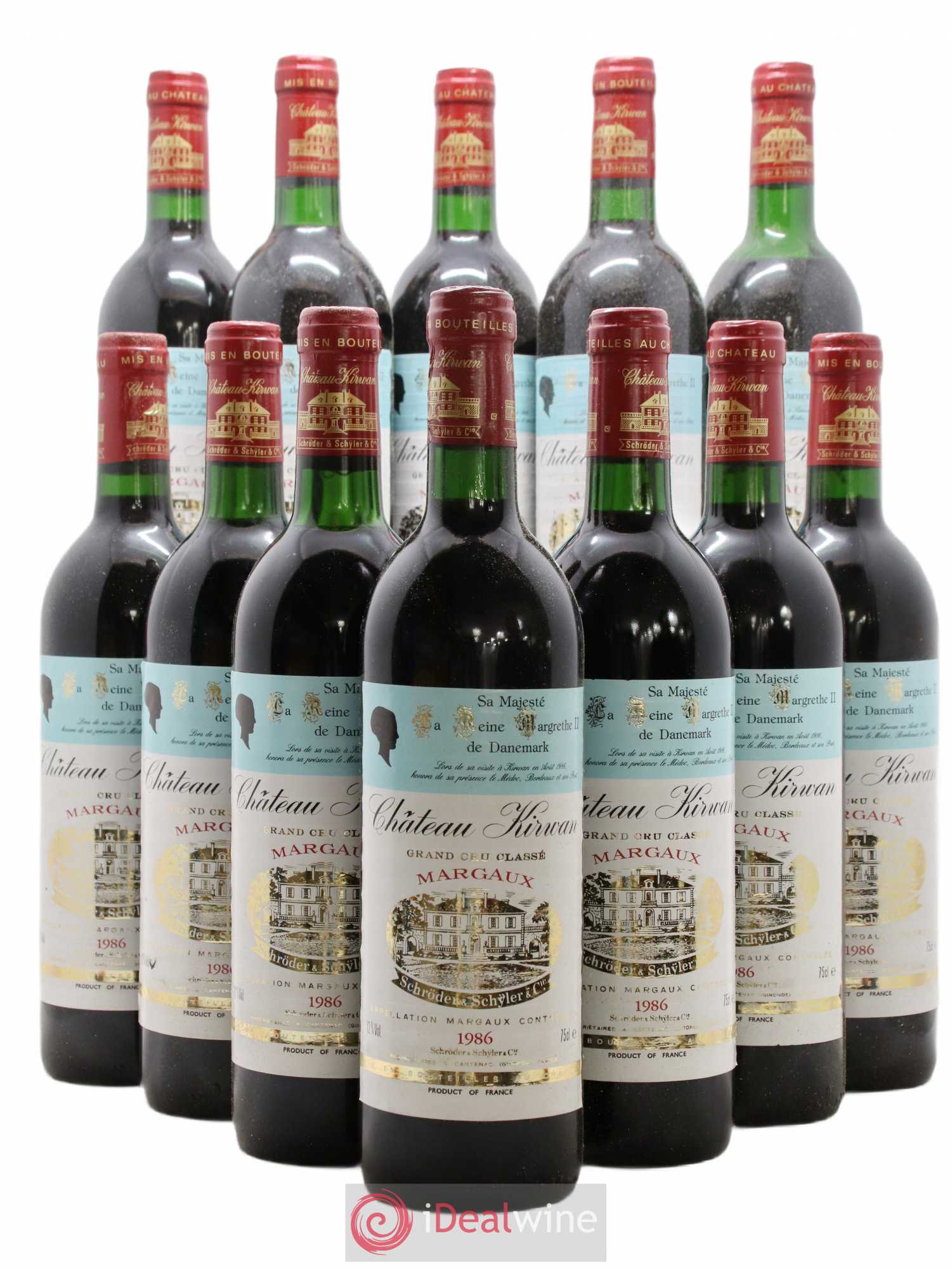 Château Kirwan 3ème Grand Cru Classé 1986 - Lot de 12 bouteilles - 0