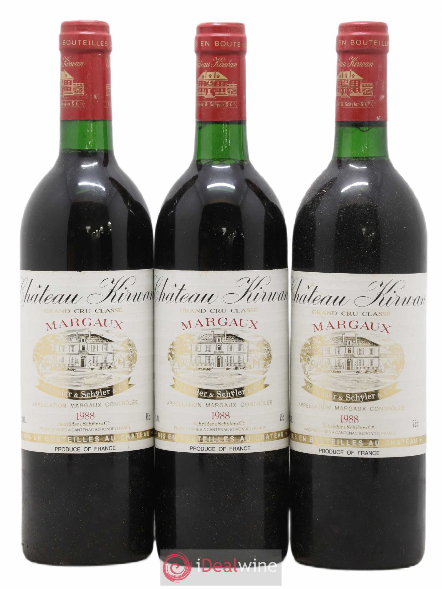 Château Kirwan 3ème Grand Cru Classé 1988 - Lot de 6 bouteilles - 1