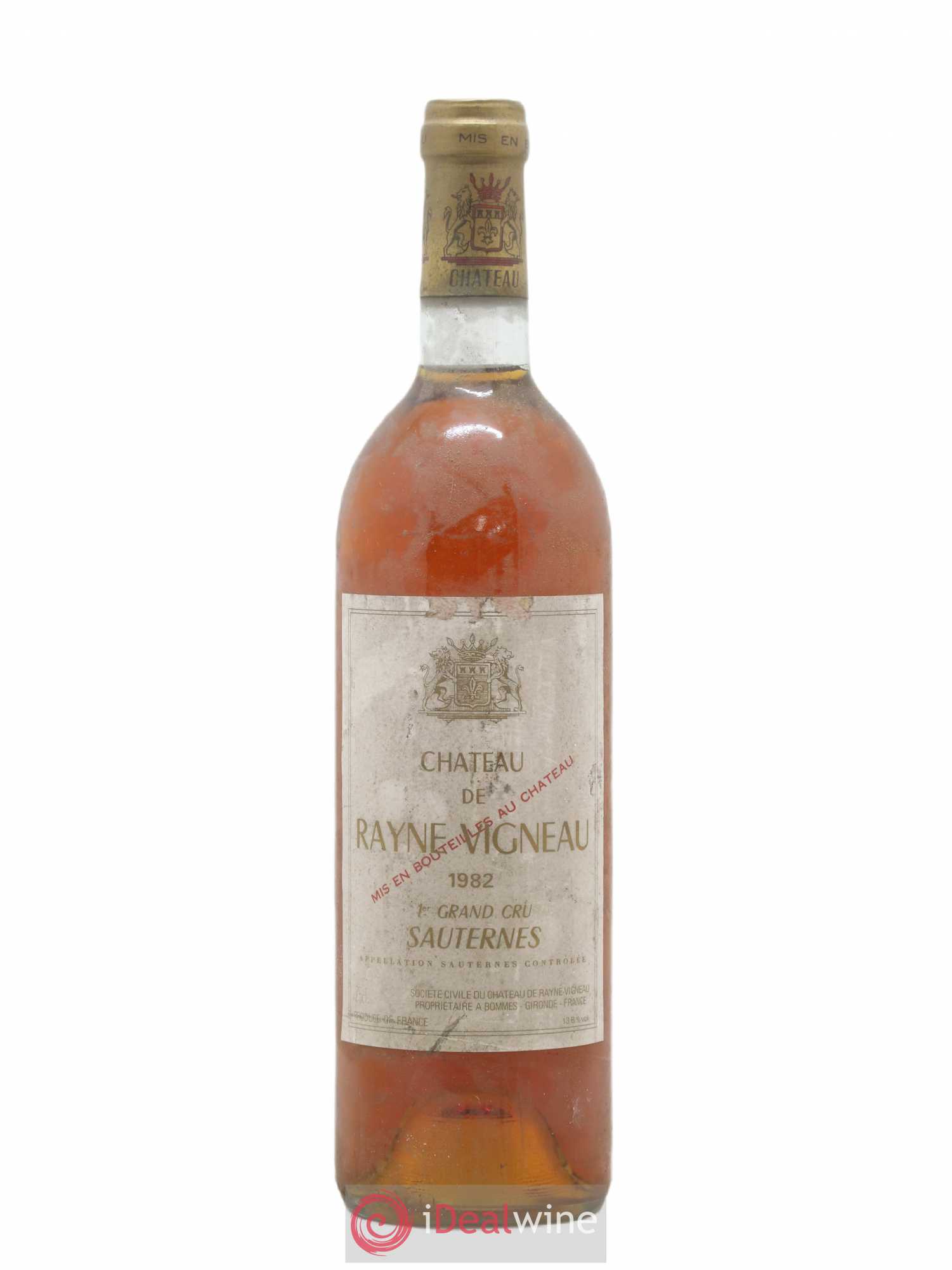 Château de Rayne Vigneau 1er Grand Cru Classé 1982 - Lotto di 1 bottiglia - 0