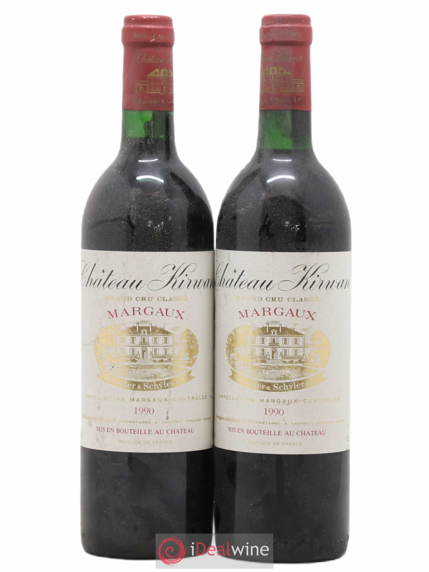 Château Kirwan 3ème Grand Cru Classé 1990 - Lot de 2 bouteilles - 0
