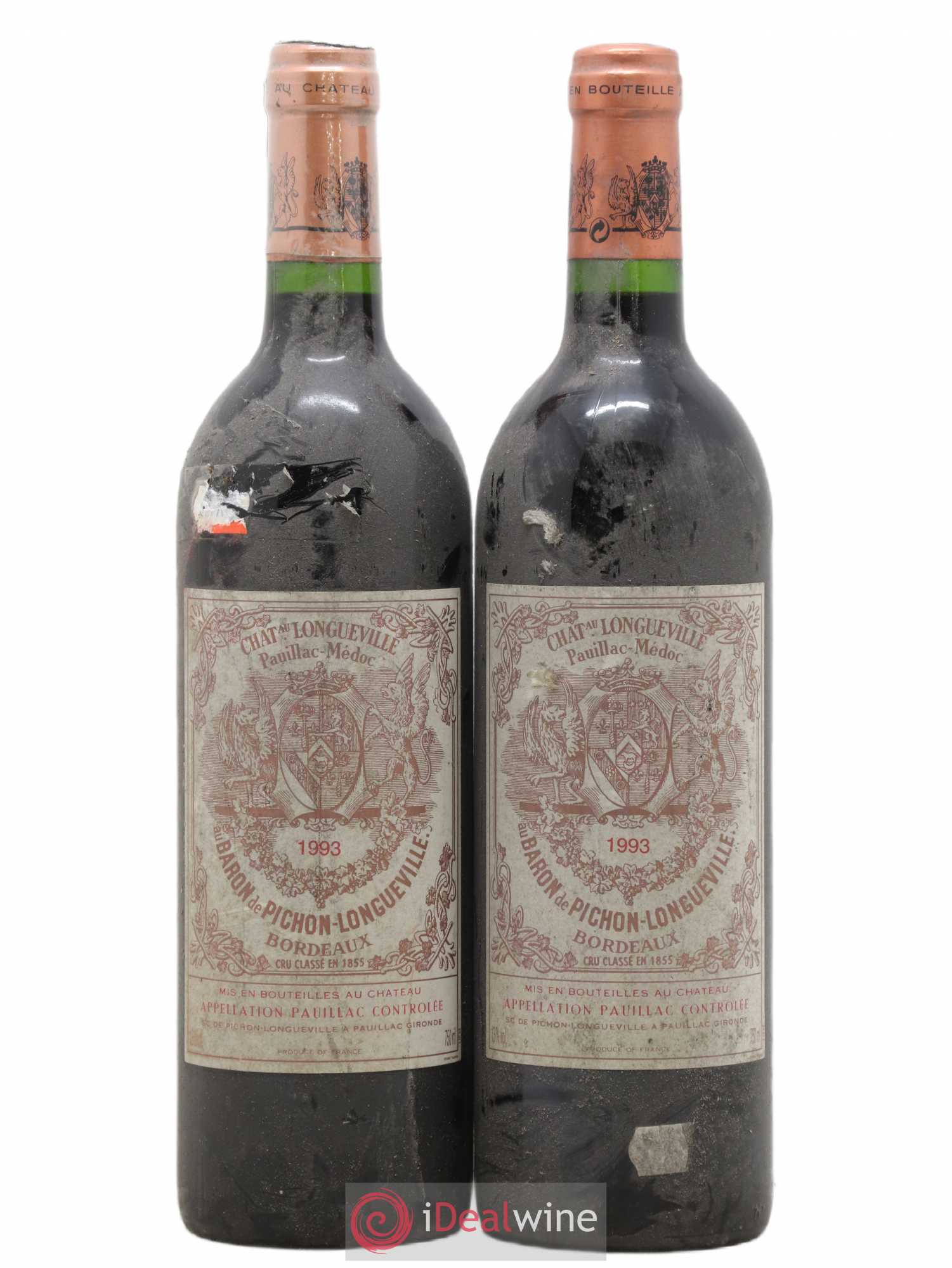 Pichon Longueville Baron 2ème Grand Cru Classé 1993 - Lot de 2 bouteilles - 0