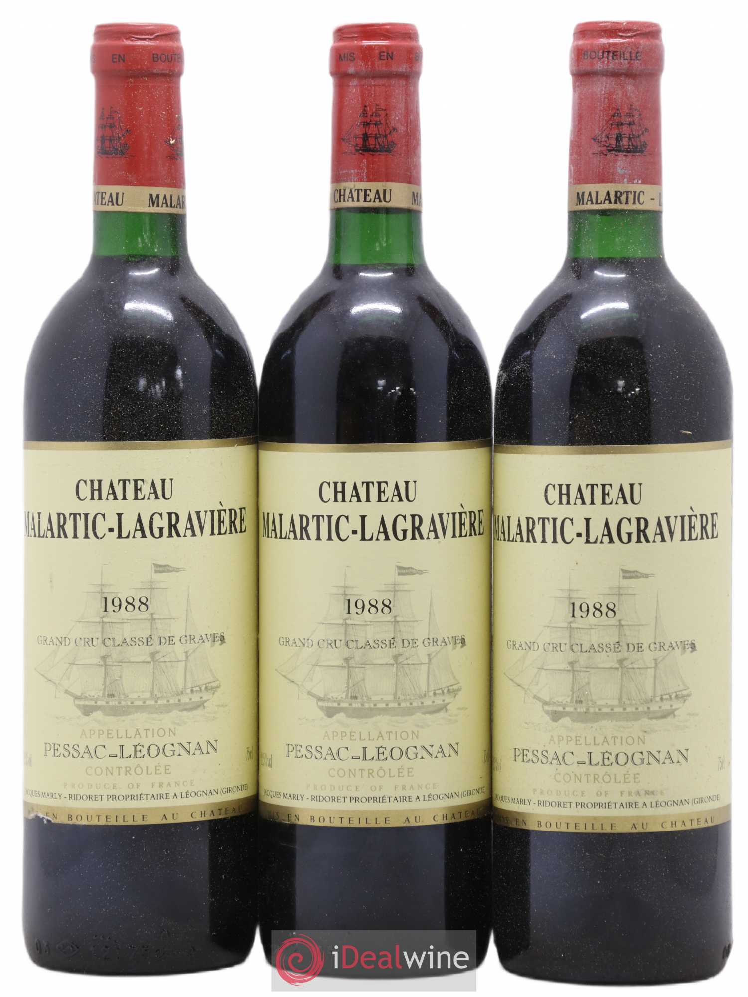 Château Malartic-Lagravière Cru Classé de Graves 1988 - Lotto di 12 bottiglie - 1