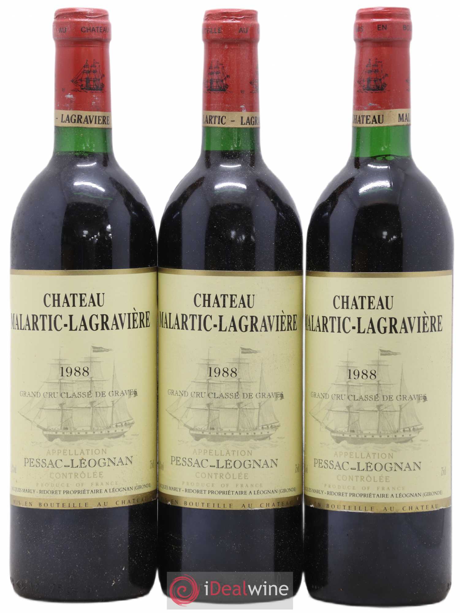 Château Malartic-Lagravière Cru Classé de Graves 1988 - Lotto di 12 bottiglie - 2