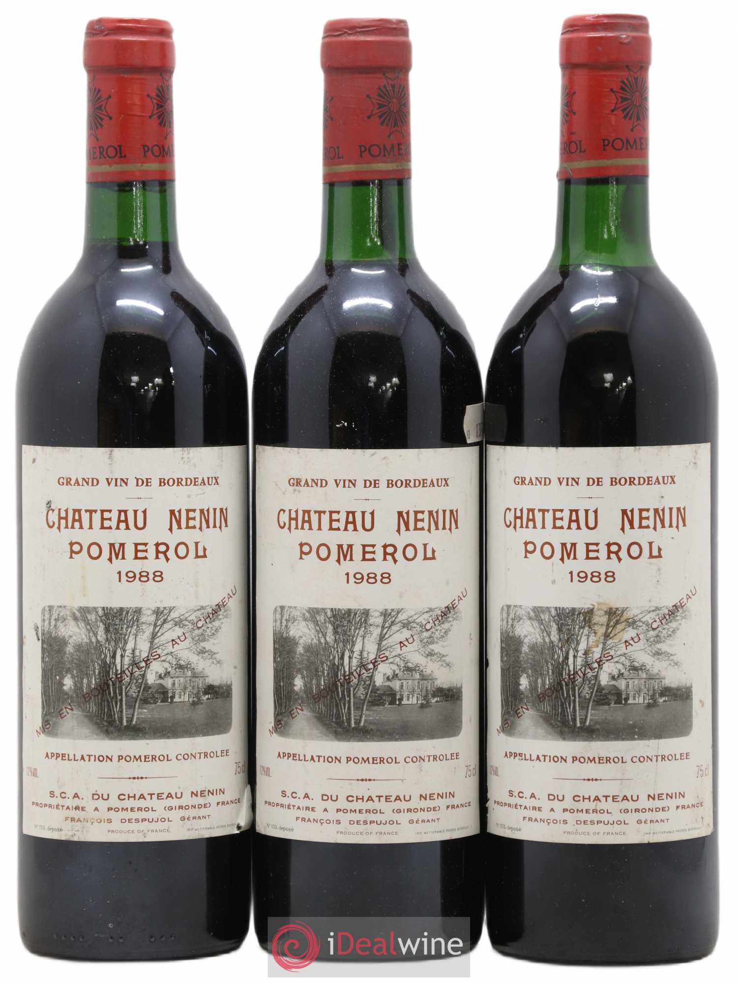 Château Nenin 1988 - Lot de 3 bouteilles - 0
