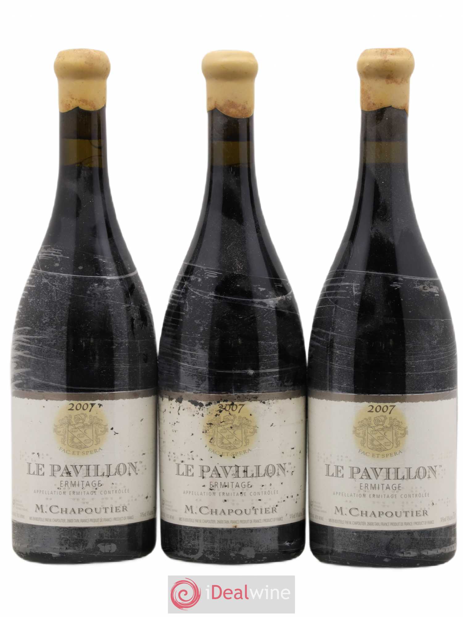 Hermitage Ermitage Le Pavillon Chapoutier 2007 - Lot de 3 bouteilles - 0