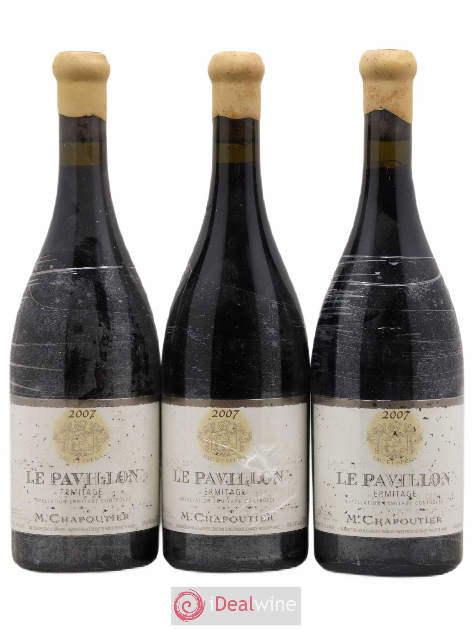 Hermitage Ermitage Le Pavillon Chapoutier 2007 - Lot de 3 bouteilles - 0