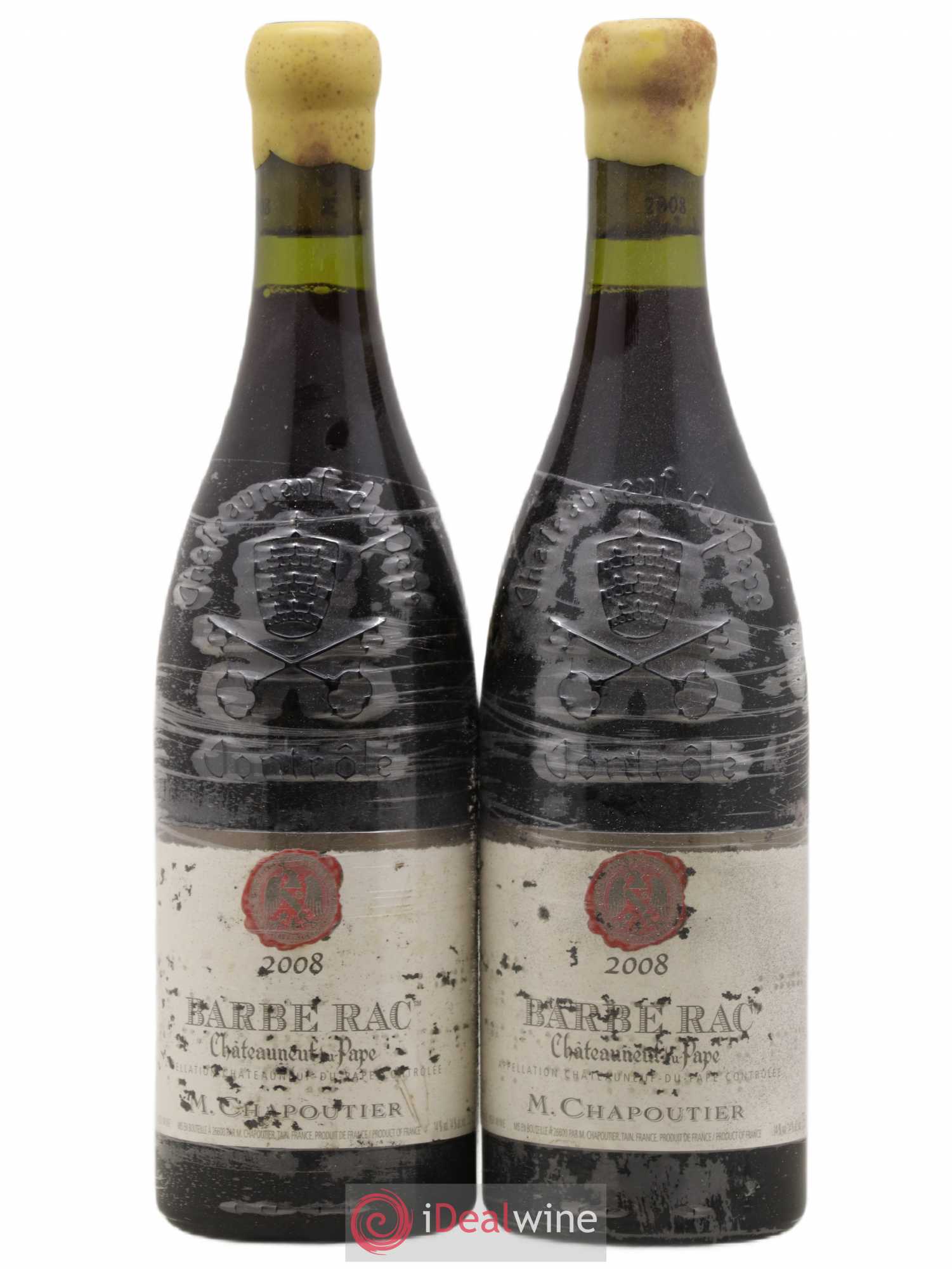 Châteauneuf-du-Pape Barbe Rac Chapoutier 2008 - Lot de 2 bouteilles - 0