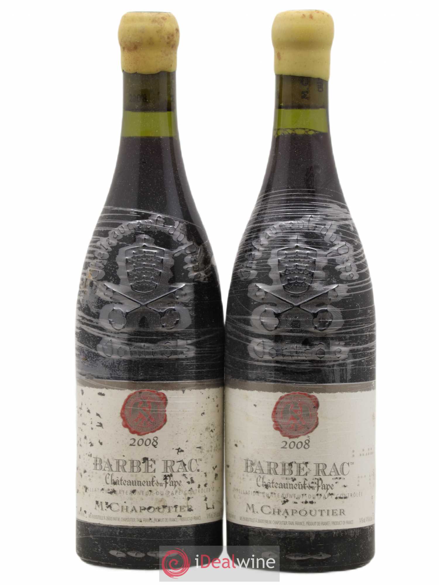 Châteauneuf-du-Pape Barbe Rac Chapoutier 2008 - Posten von 2 Flaschen - 0