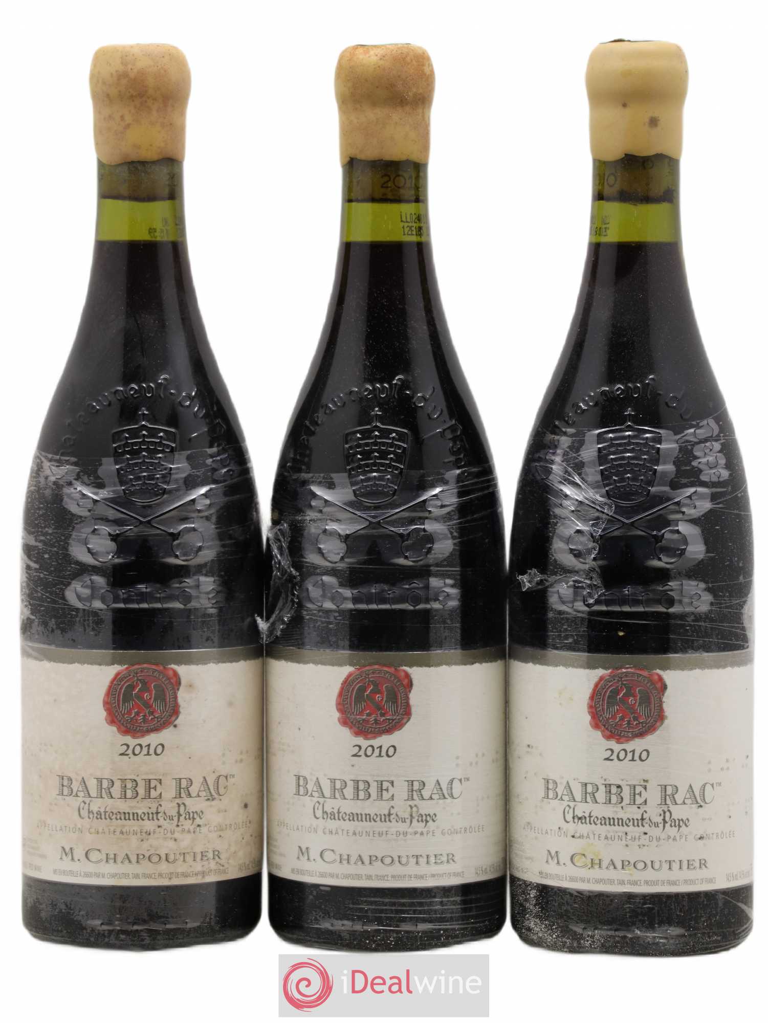Châteauneuf-du-Pape Barbe Rac Chapoutier 2010 - Lot de 3 bouteilles - 0