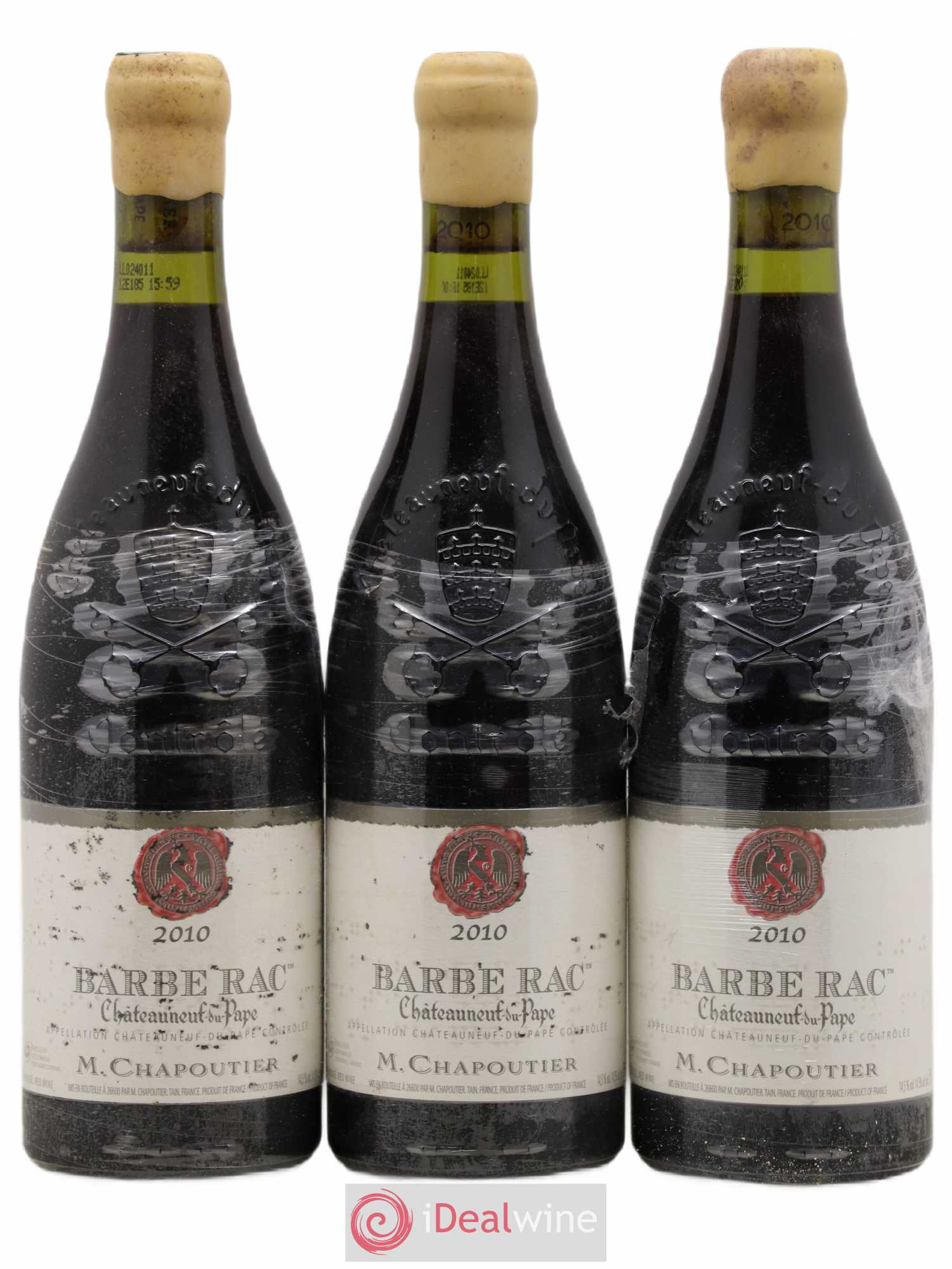 Châteauneuf-du-Pape Barbe Rac Chapoutier 2010 - Lot de 3 bouteilles - 0