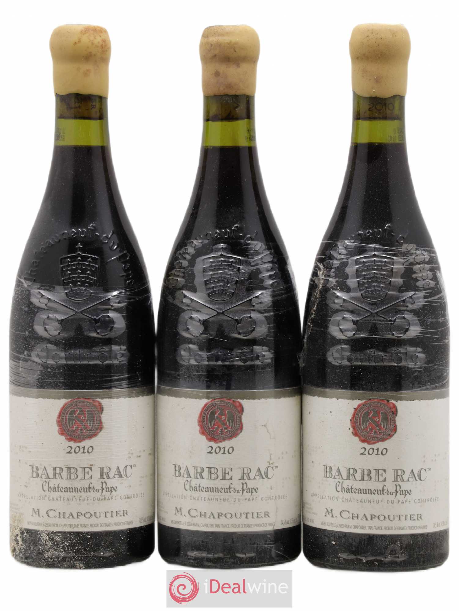 Châteauneuf-du-Pape Barbe Rac Chapoutier 2010 - Lot de 3 bouteilles - 0