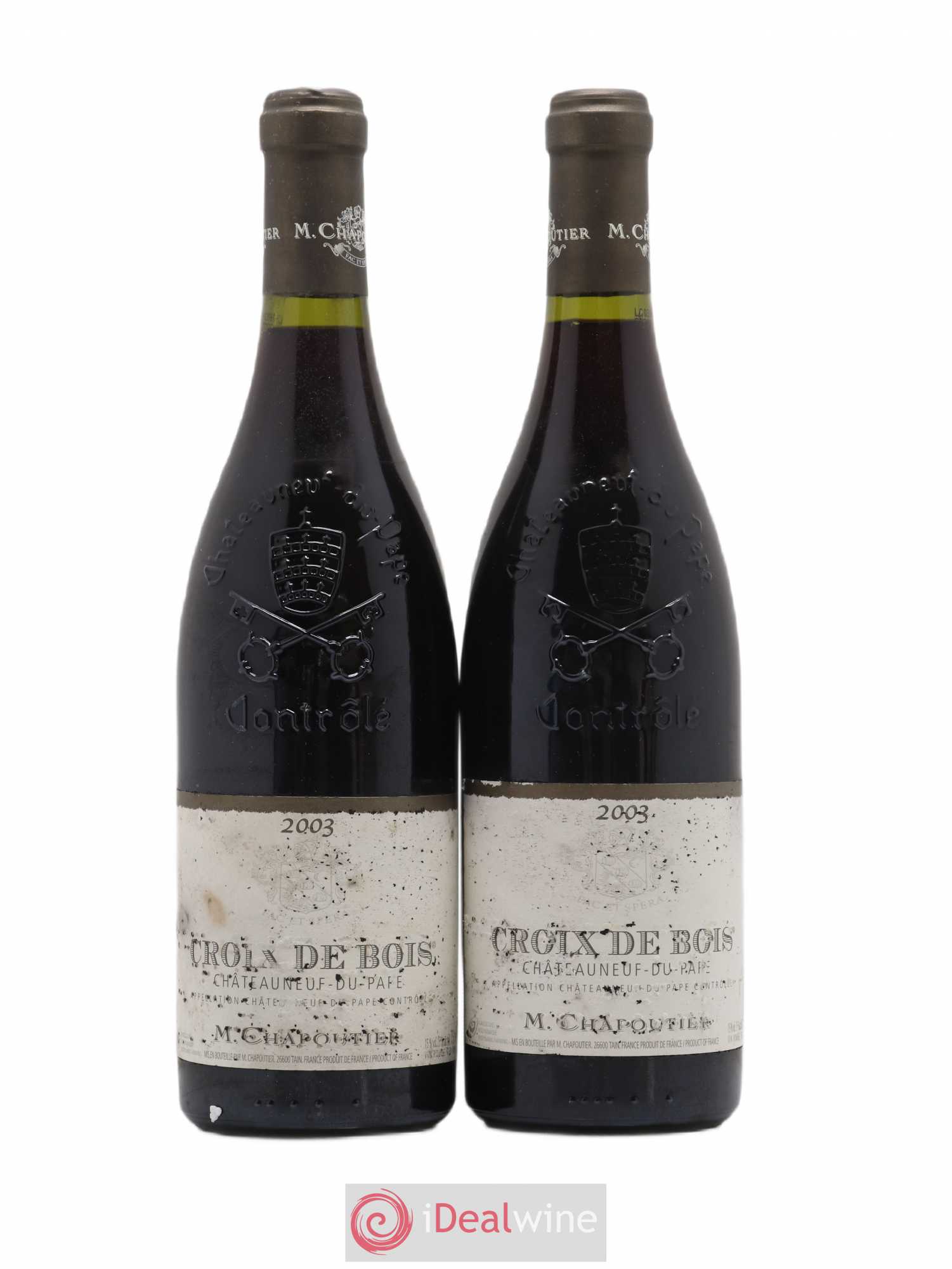 Châteauneuf-du-Pape Croix de Bois Chapoutier 2003 - Lot de 2 bouteilles - 0
