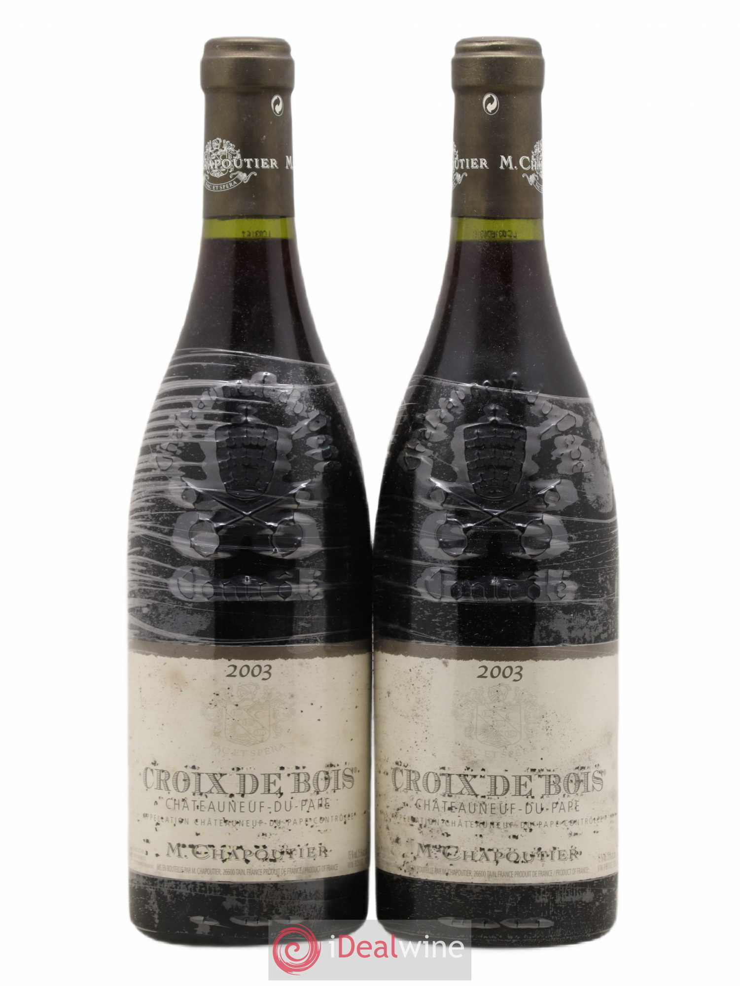Châteauneuf-du-Pape Croix de Bois Chapoutier 2003 - Lot de 2 bouteilles - 0