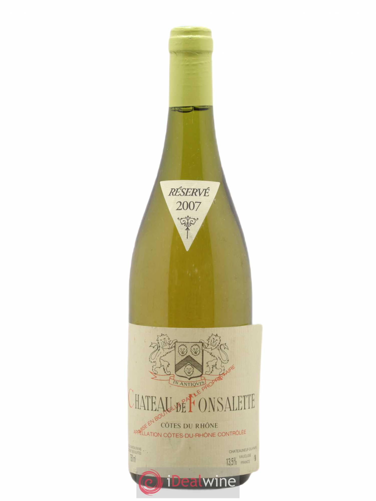 Côtes-du-Rhône Château de Fonsalette Emmanuel Reynaud 2007 - Lot de 1 bouteille - 0