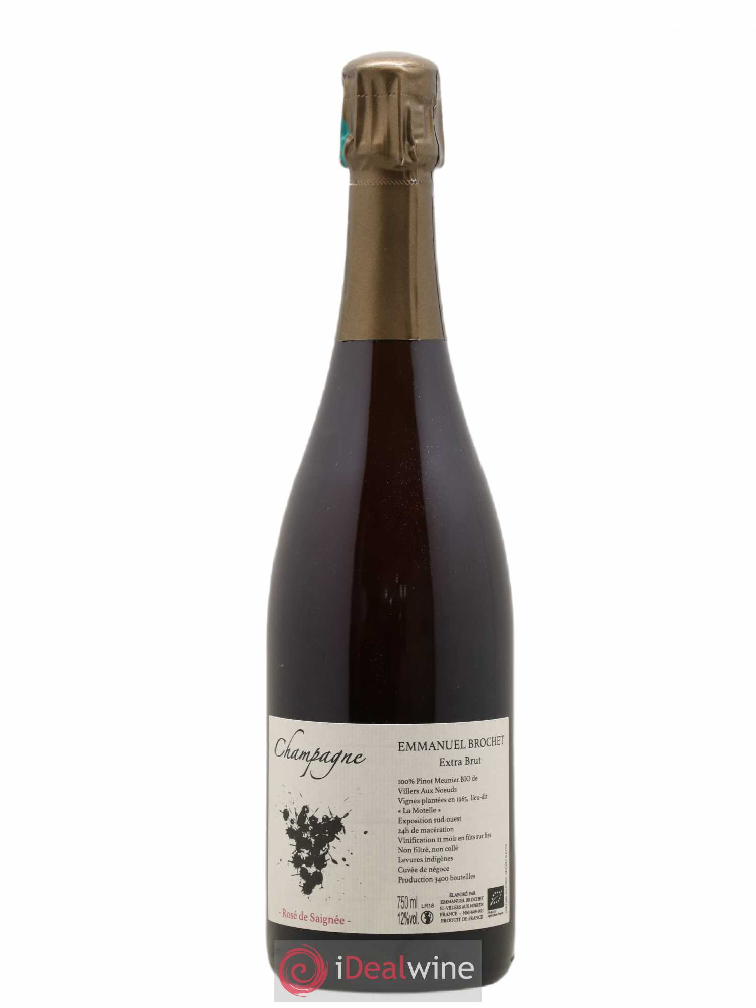 Champagne - Rosé de saignée Emmanuel Brochet - Lot of 1 bottle - 0