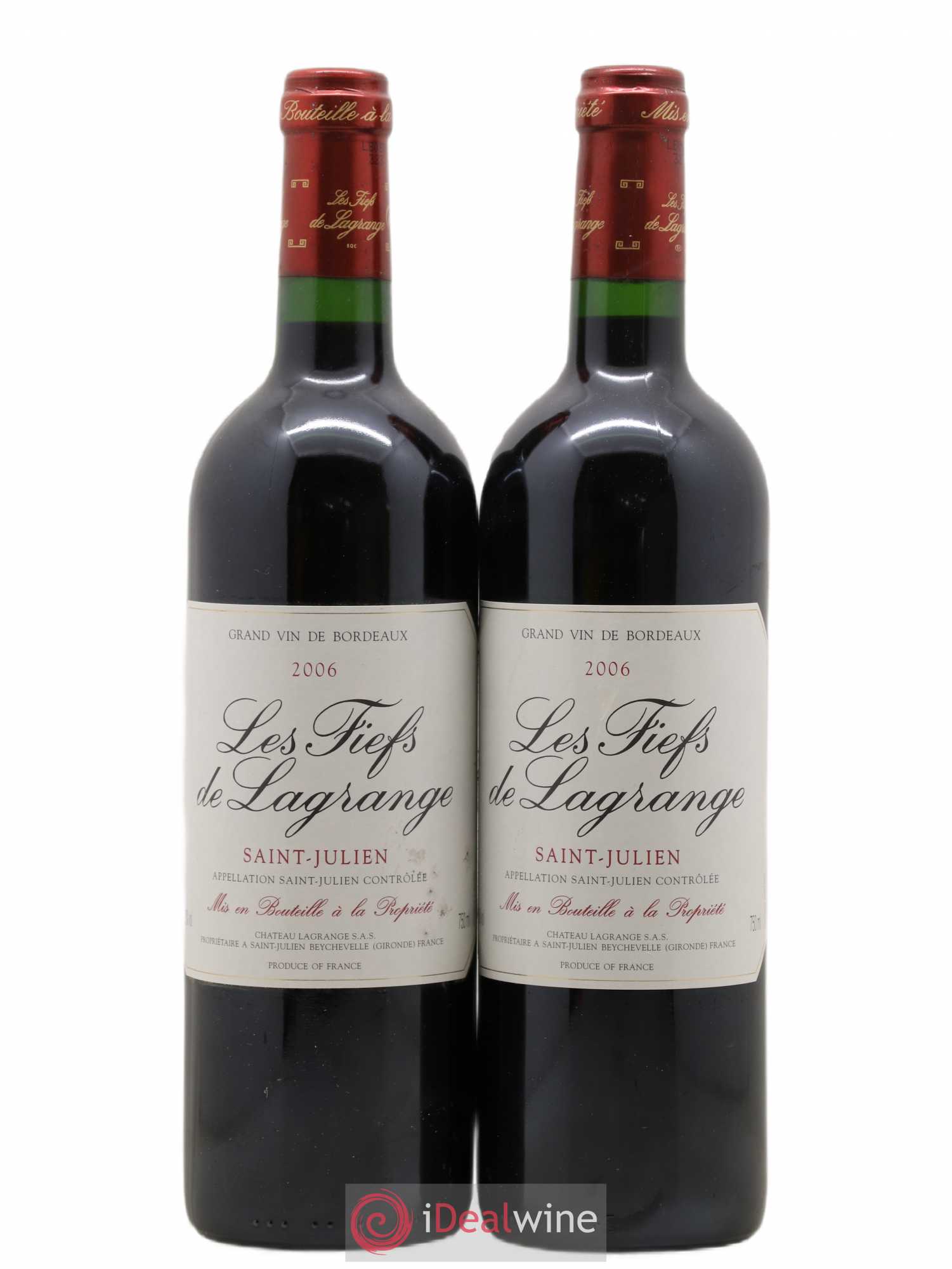Les Fiefs de Lagrange Second Vin 2006 - Lot de 2 bouteilles - 0