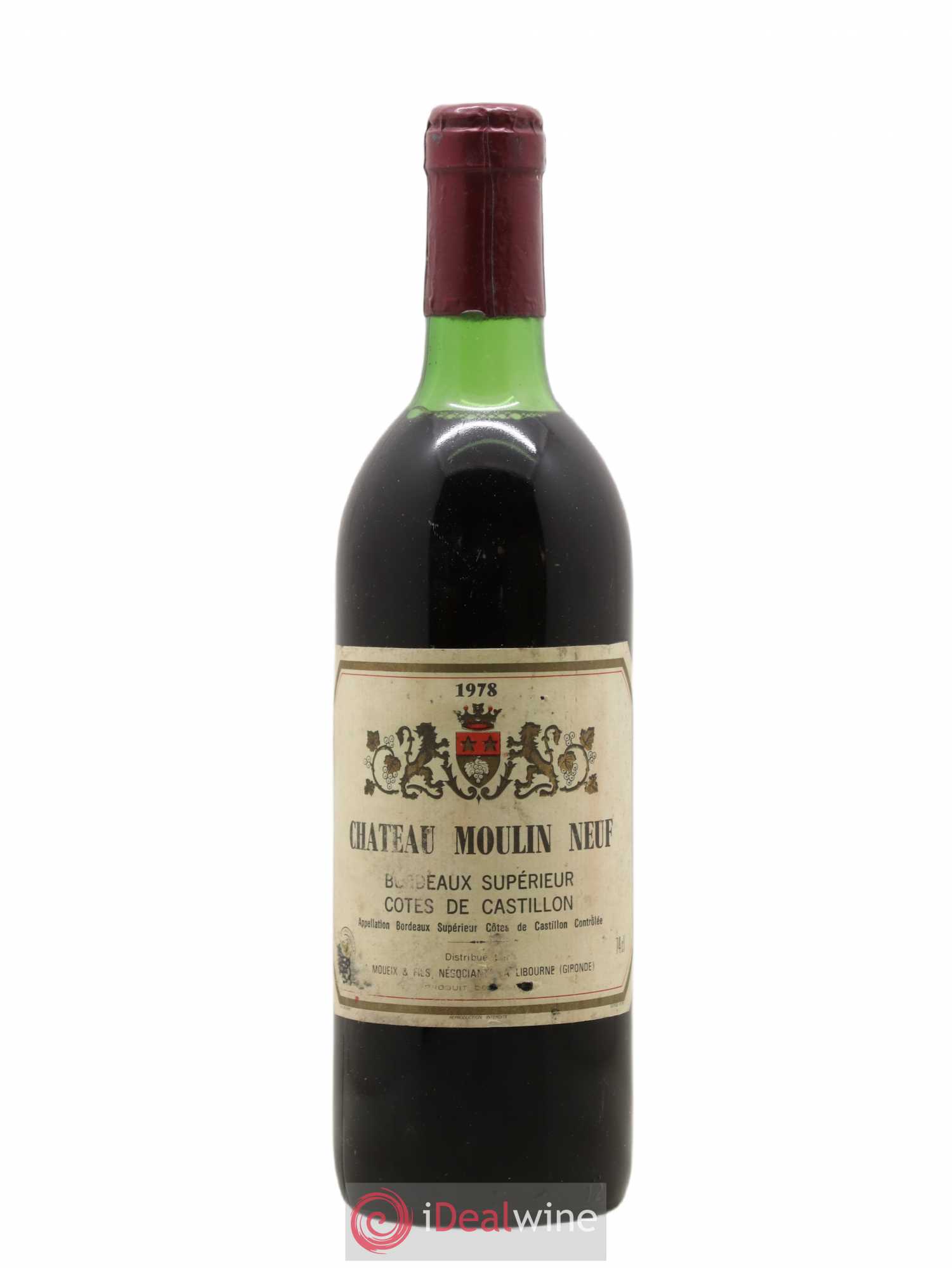 Castillon-Côtes-de-Bordeaux (Côtes-de-Castillon) Château Moulin Neuf (sans prix de réserve) 1978 - Posten von 1 Flasche - 0