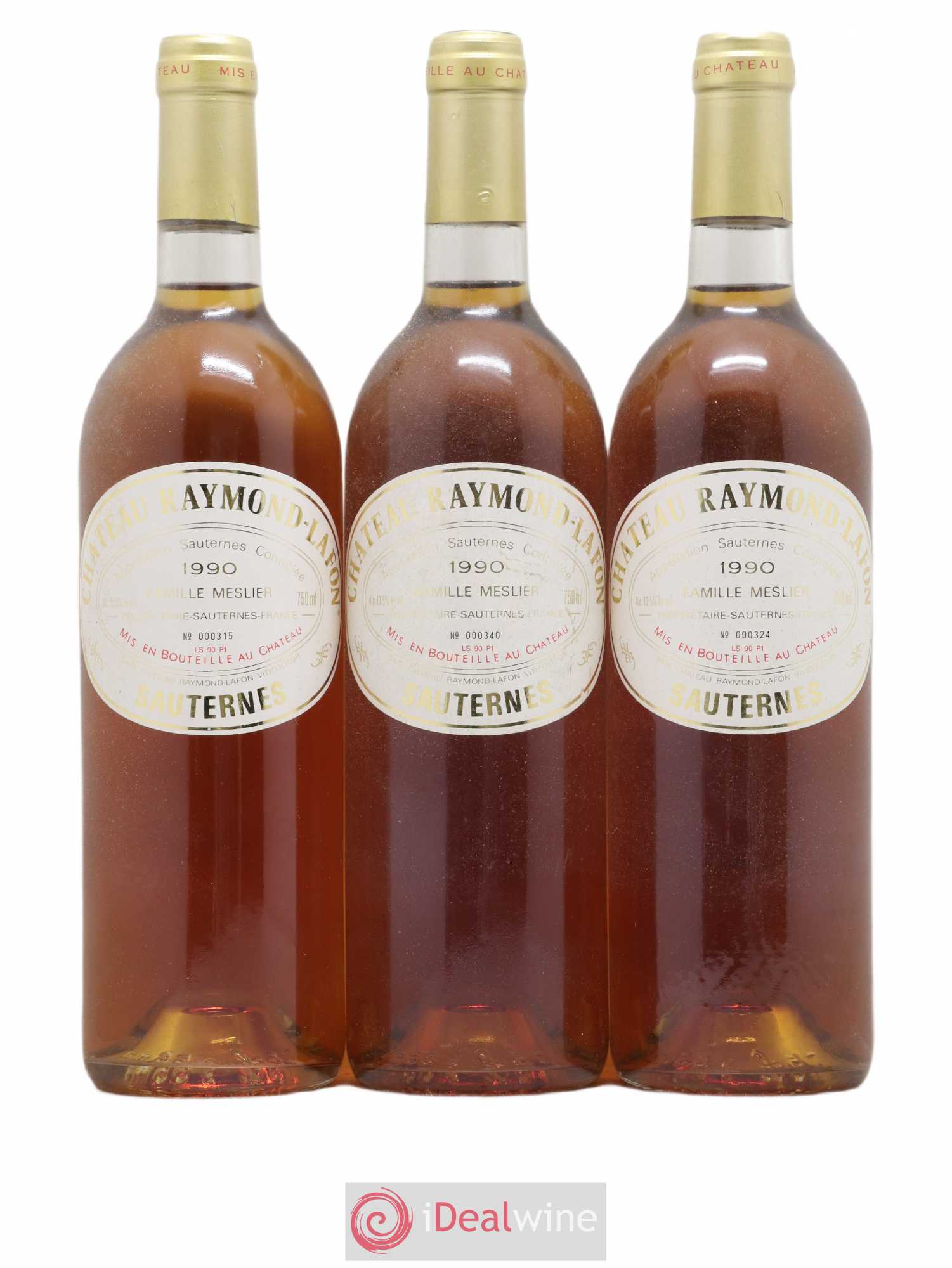 Château Raymond Lafon 1990 - Lotto di 3 bottiglie - 0