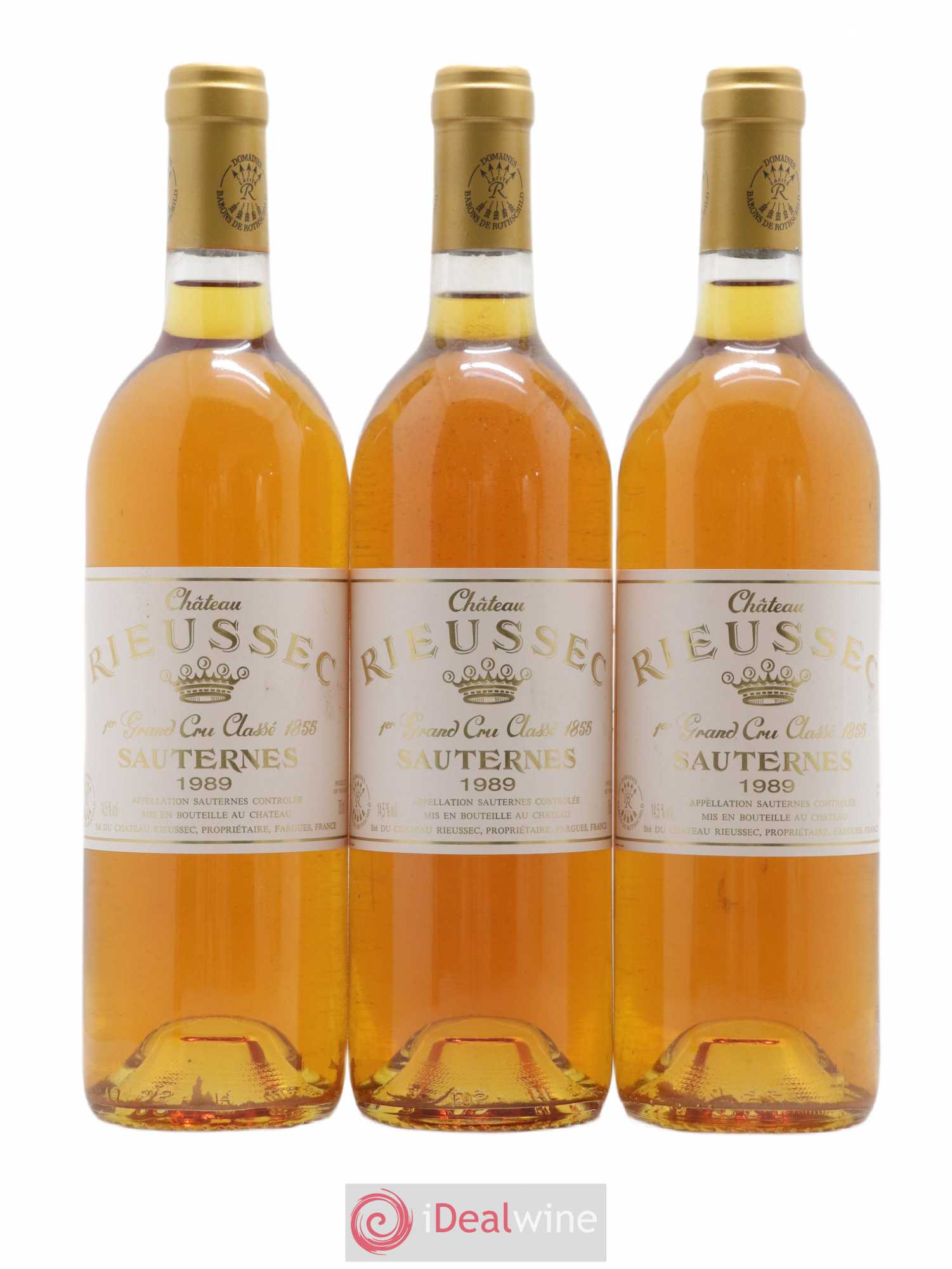 Château Rieussec 1er Grand Cru Classé 1989 - Lotto di 3 bottiglie - 0