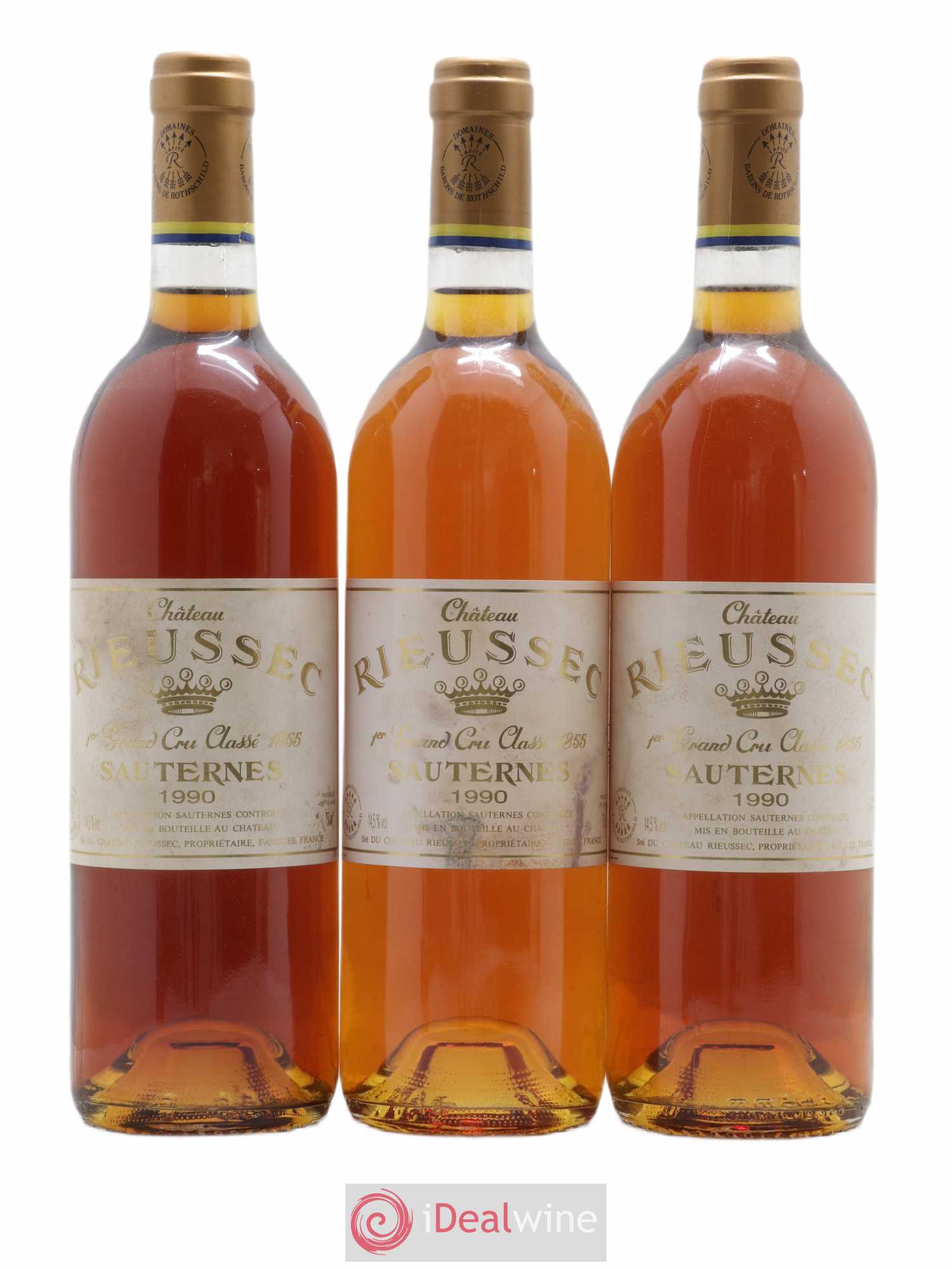 Château Rieussec 1er Grand Cru Classé 1990 - Lotto di 3 bottiglie - 0