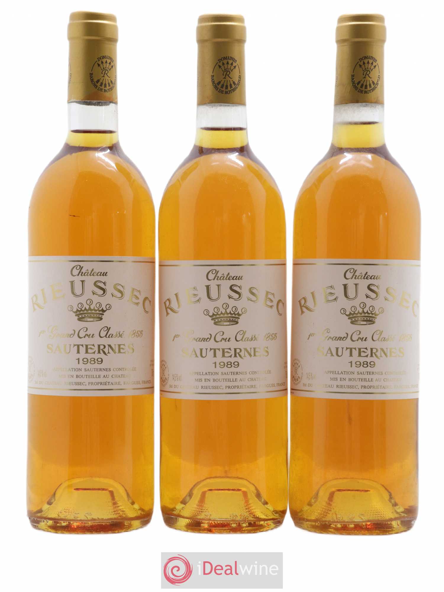Château Rieussec 1er Grand Cru Classé 1989 - Lotto di 3 bottiglie - 0