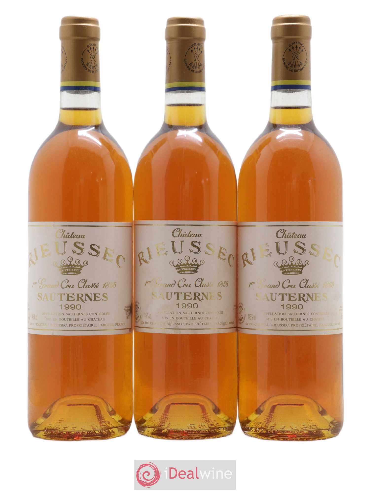 Château Rieussec 1er Grand Cru Classé 1990 - Lotto di 3 bottiglie - 0