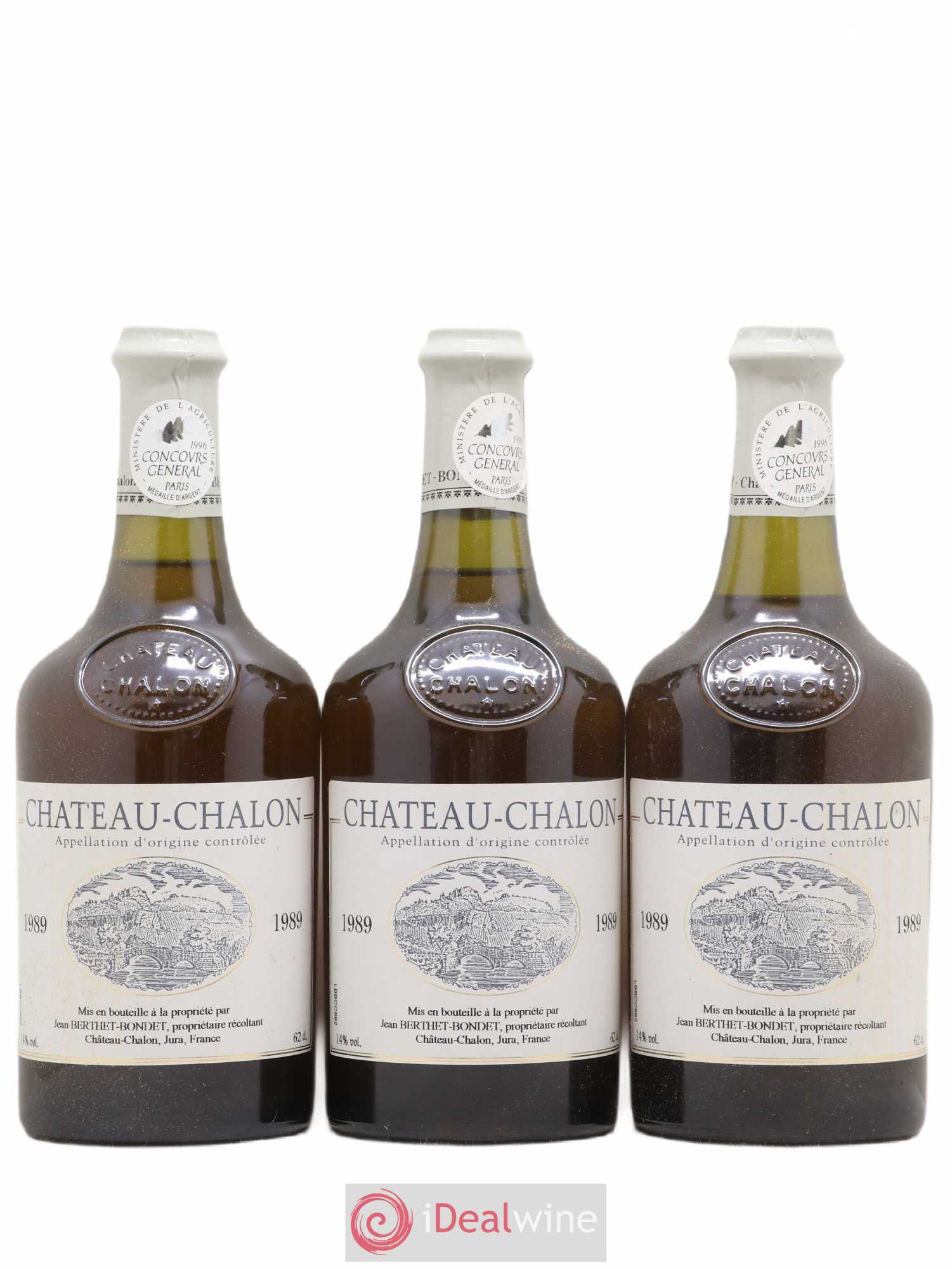 Château-Chalon Berthet-Bondet 1989 - Lot de 3 bouteilles - 0