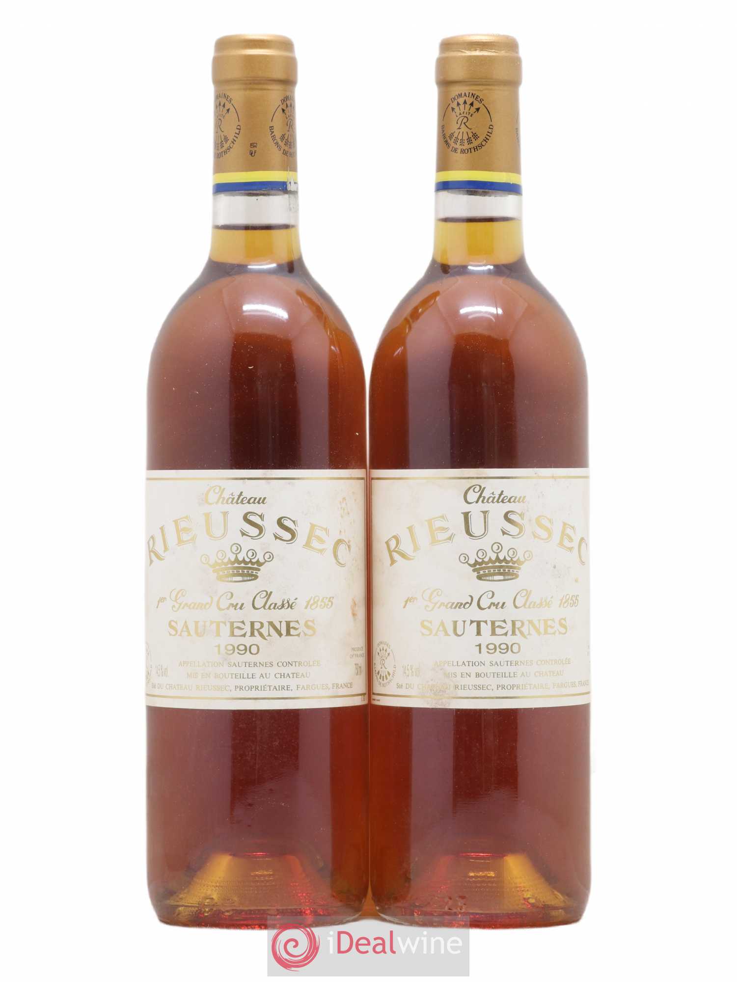 Château Rieussec 1er Grand Cru Classé 1990 - Lotto di 2 bottiglie - 0