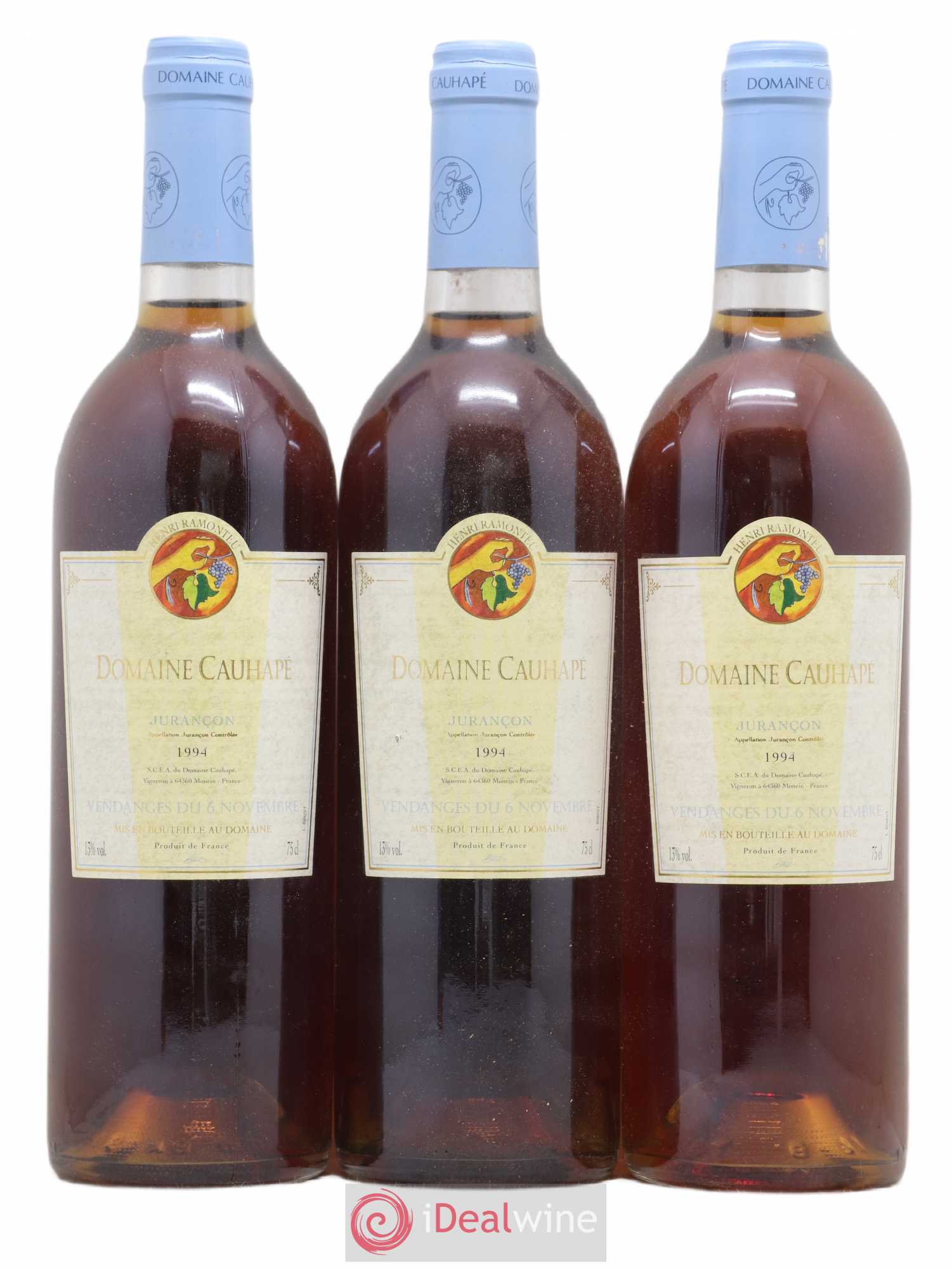 Jurançon Vendanges du 6 novembre Domaine Cauhapé 1994 - Posten von 3 Flaschen - 0