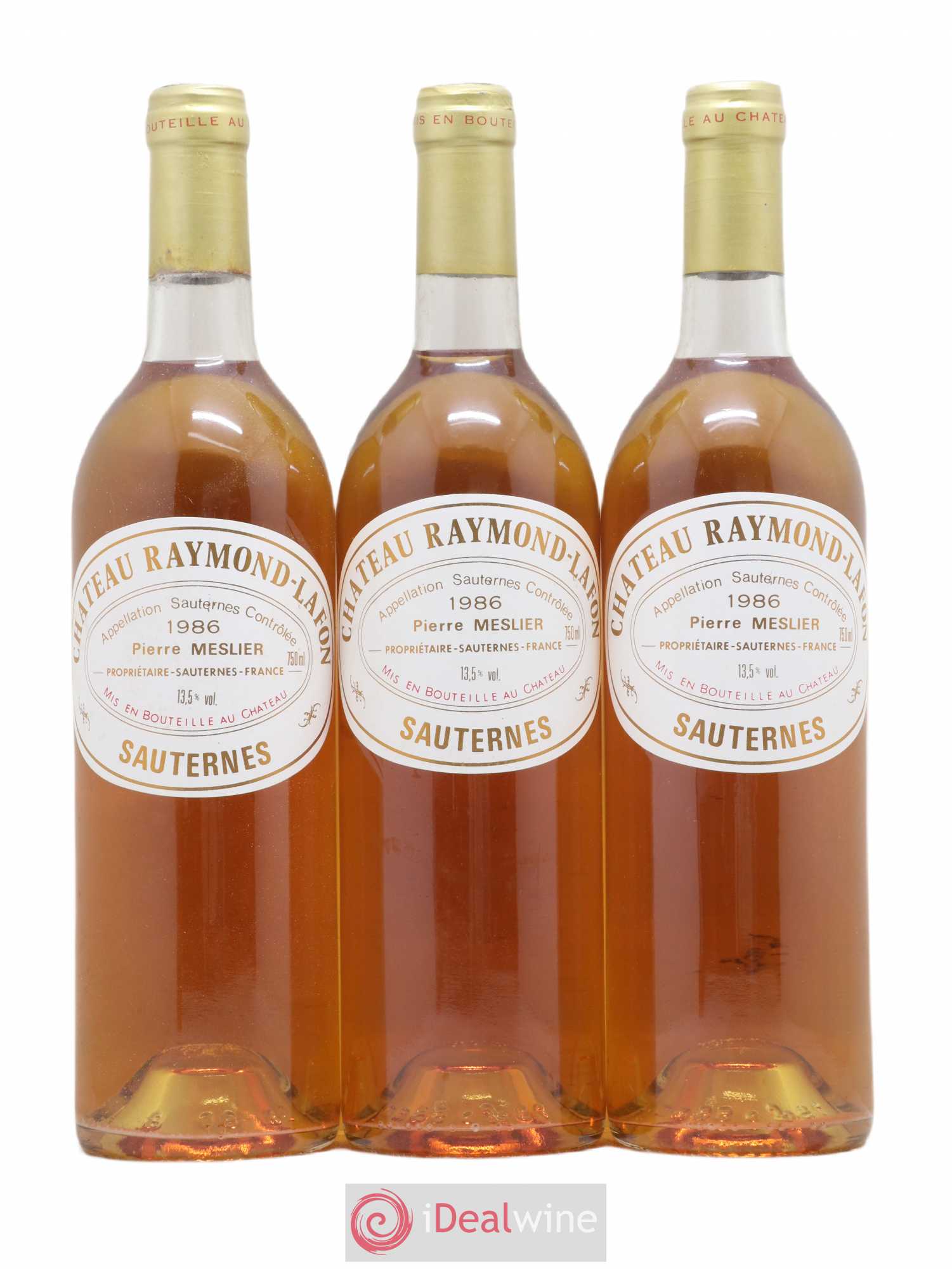 Château Raymond Lafon (senza prezzo di riserva) 1986 - Lotto di 3 bottiglie - 0