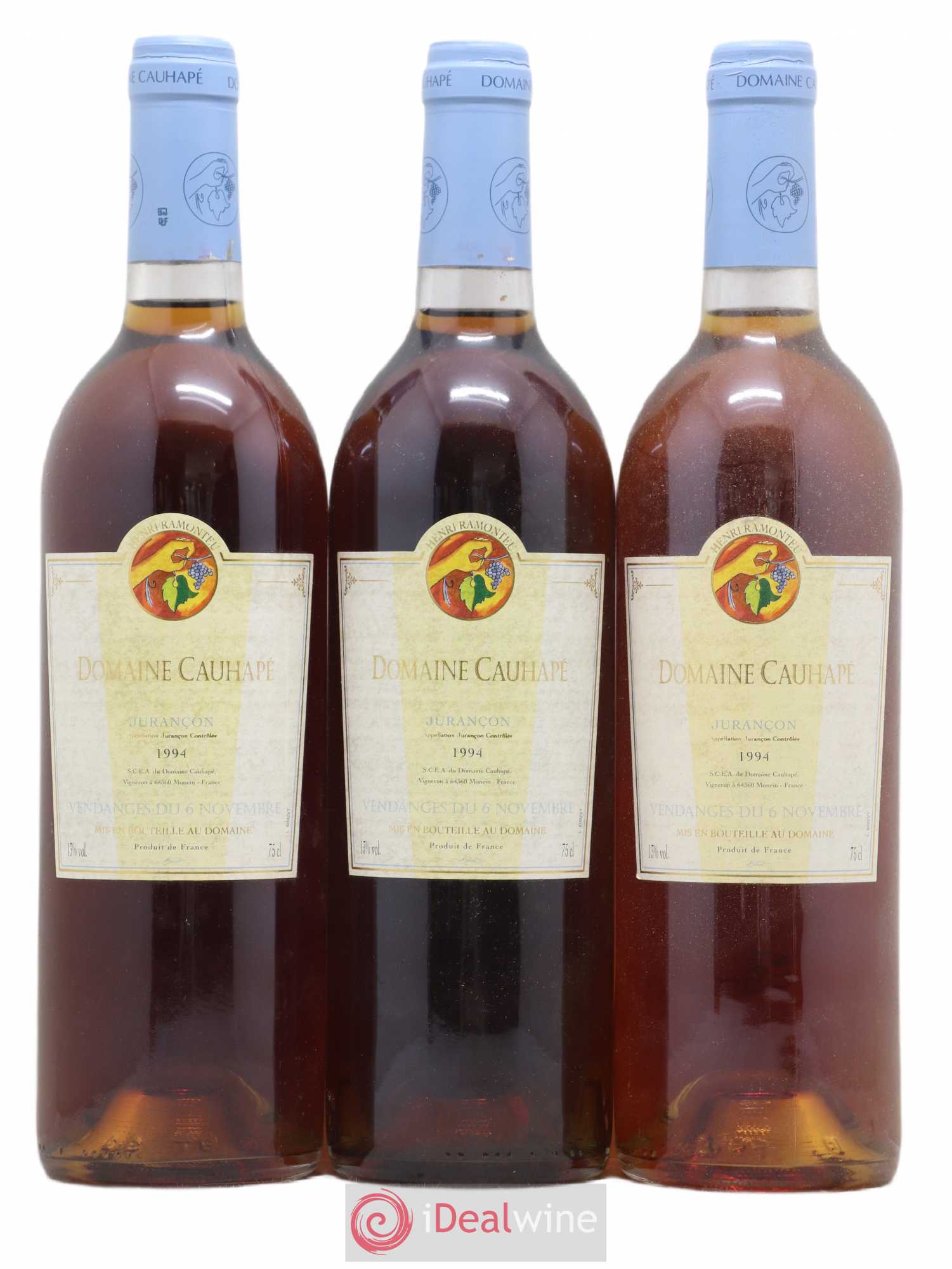 Jurançon Vendanges du 6 novembre Domaine Cauhapé 1994 - Posten von 3 Flaschen - 0