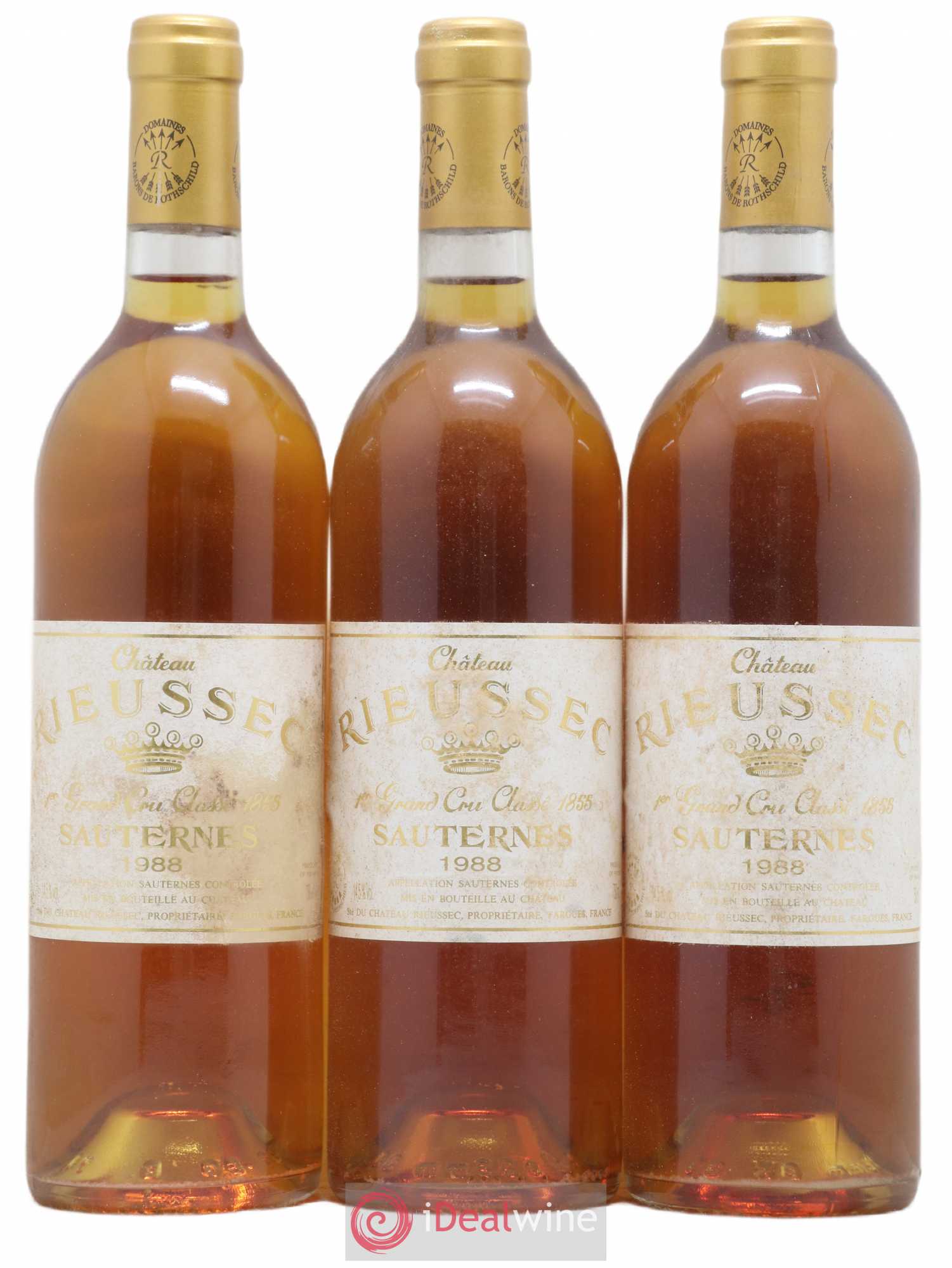 Château Rieussec 1er Grand Cru Classé 1988 - Lotto di 3 bottiglie - 0