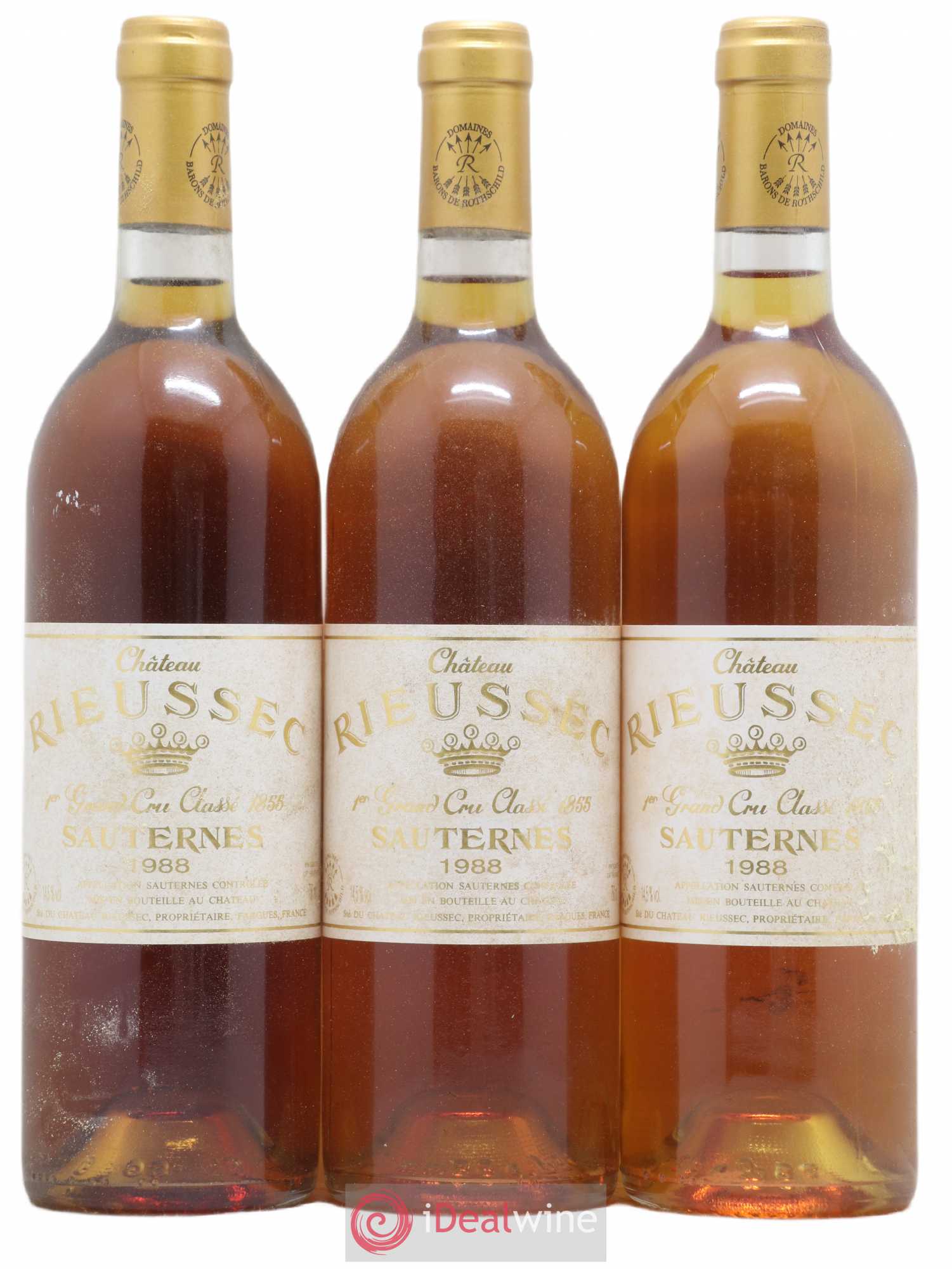 Château Rieussec 1er Grand Cru Classé 1988 - Lotto di 3 bottiglie - 0