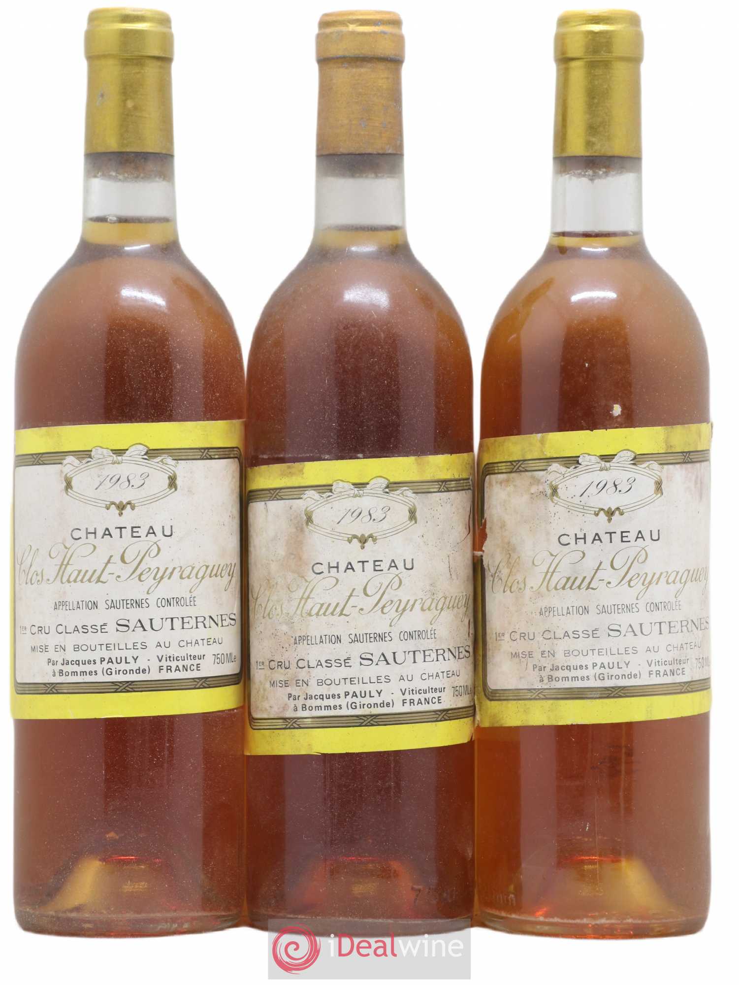 Clos Haut-Peyraguey 1er Grand Cru Classé 1983 - Lotto di 3 bottiglie - 0