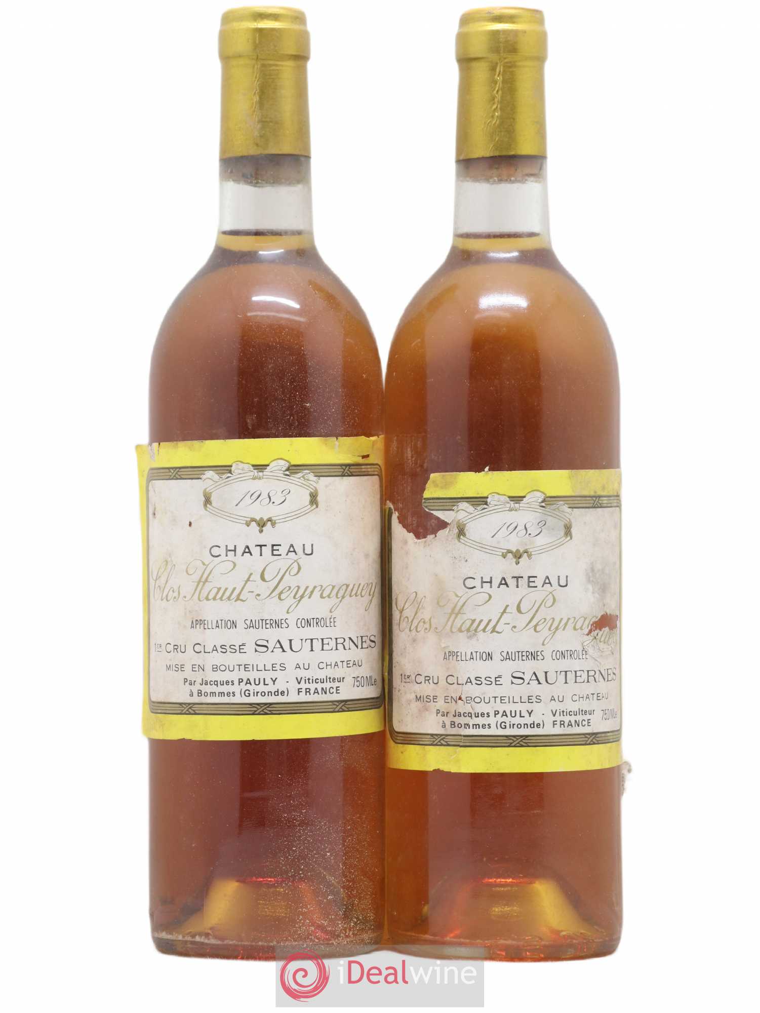 Clos Haut-Peyraguey 1er Grand Cru Classé 1983 - Lotto di 2 bottiglie - 0