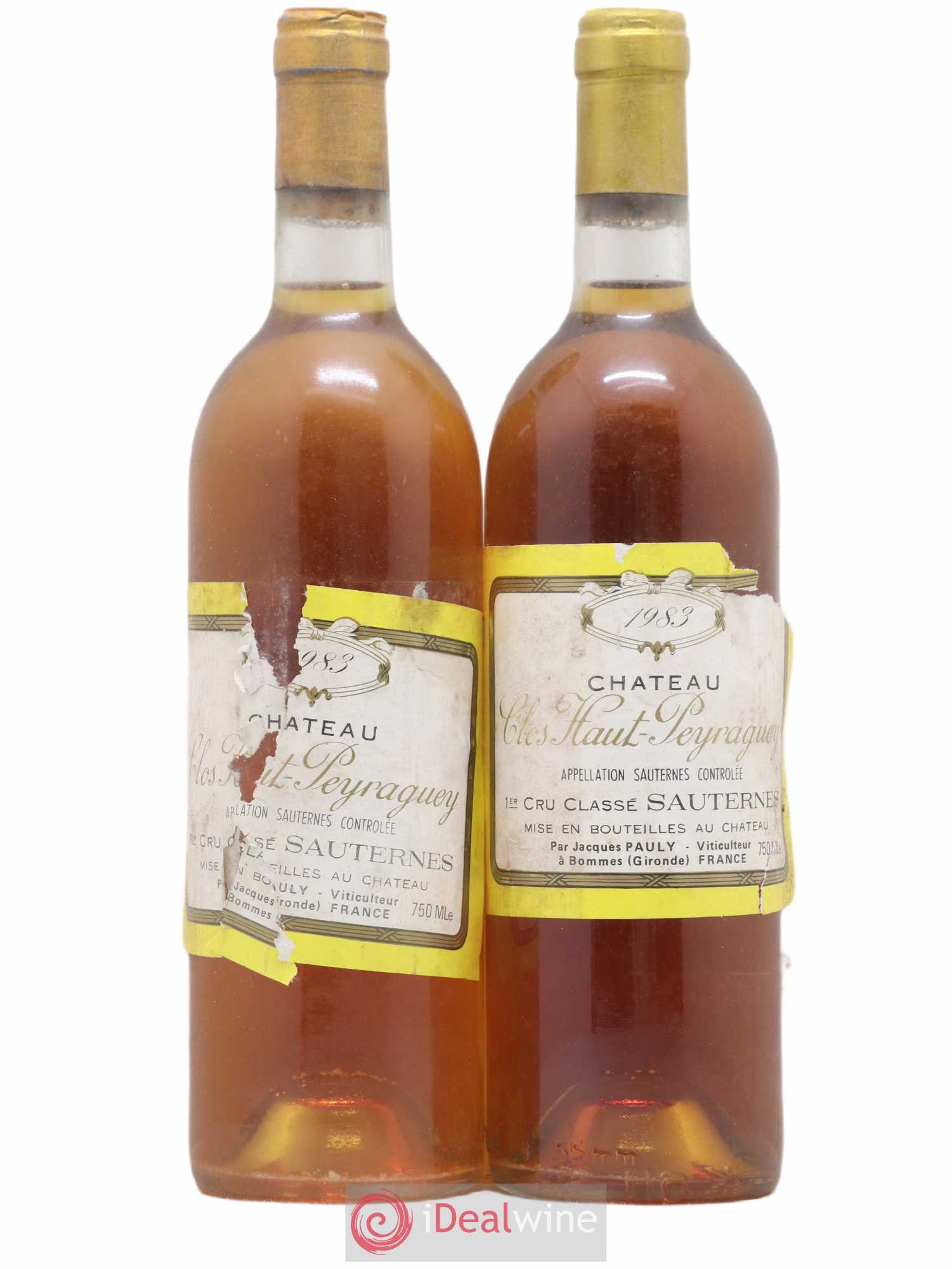 Clos Haut-Peyraguey 1er Grand Cru Classé 1983 - Lotto di 2 bottiglie - 0