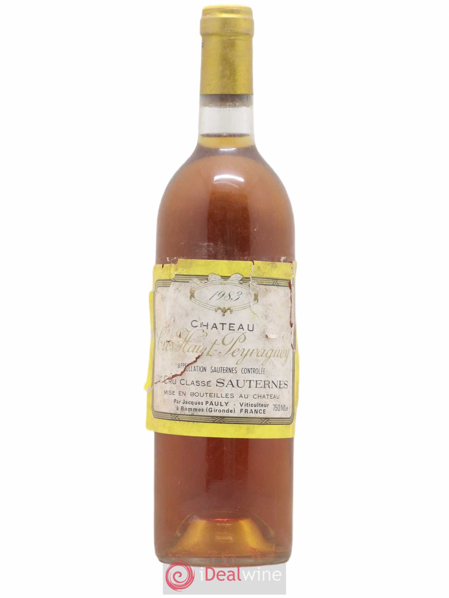 Clos Haut-Peyraguey 1er Grand Cru Classé 1983 - Lotto di 1 bottiglia - 0