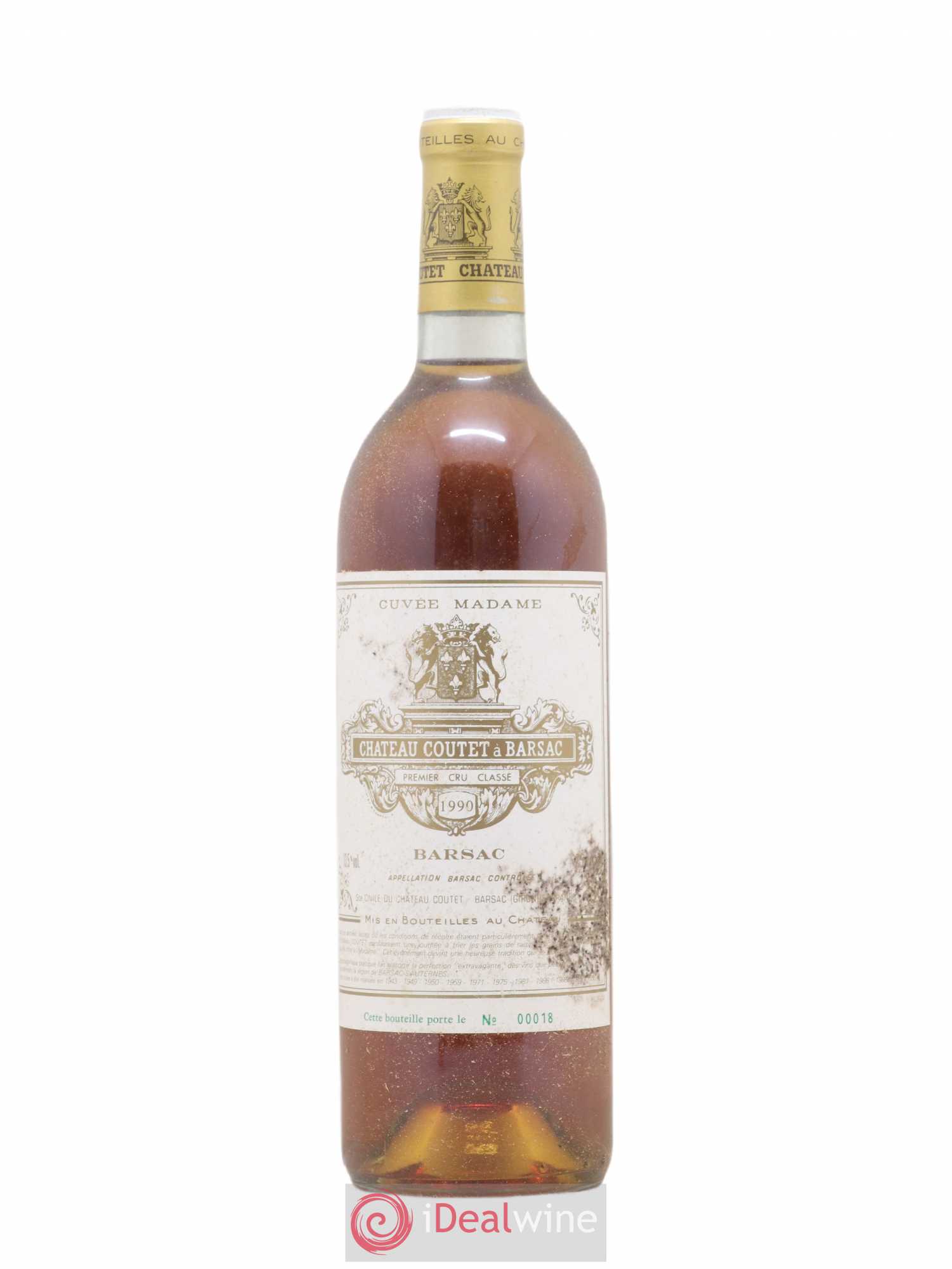 Château Coutet - Cuvée Madame 1er Grand Cru Classé 1990 - Lotto di 1 bottiglia - 0