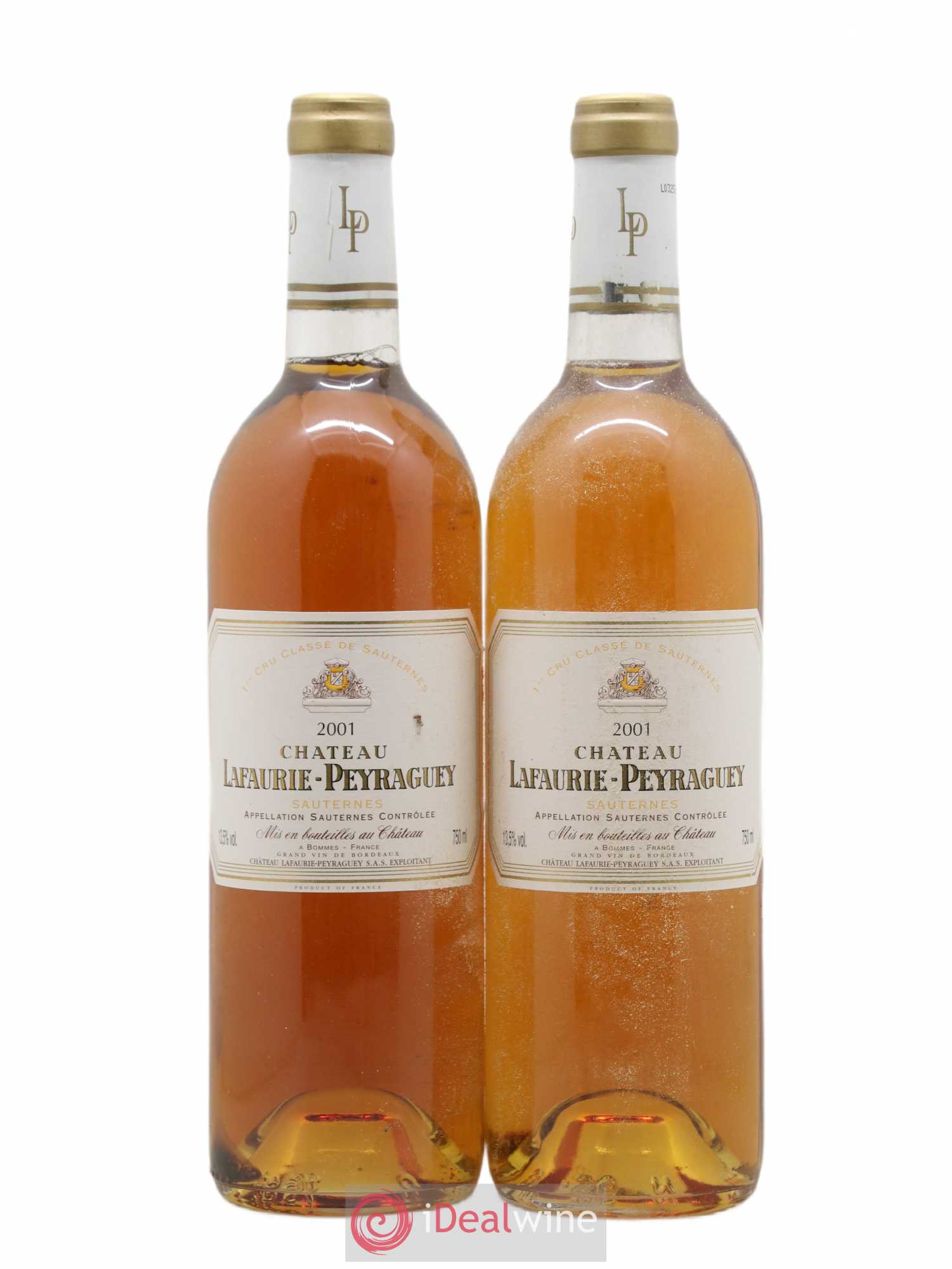 Château Lafaurie-Peyraguey 1er Grand Cru Classé 2001 - Lotto di 2 bottiglie - 0
