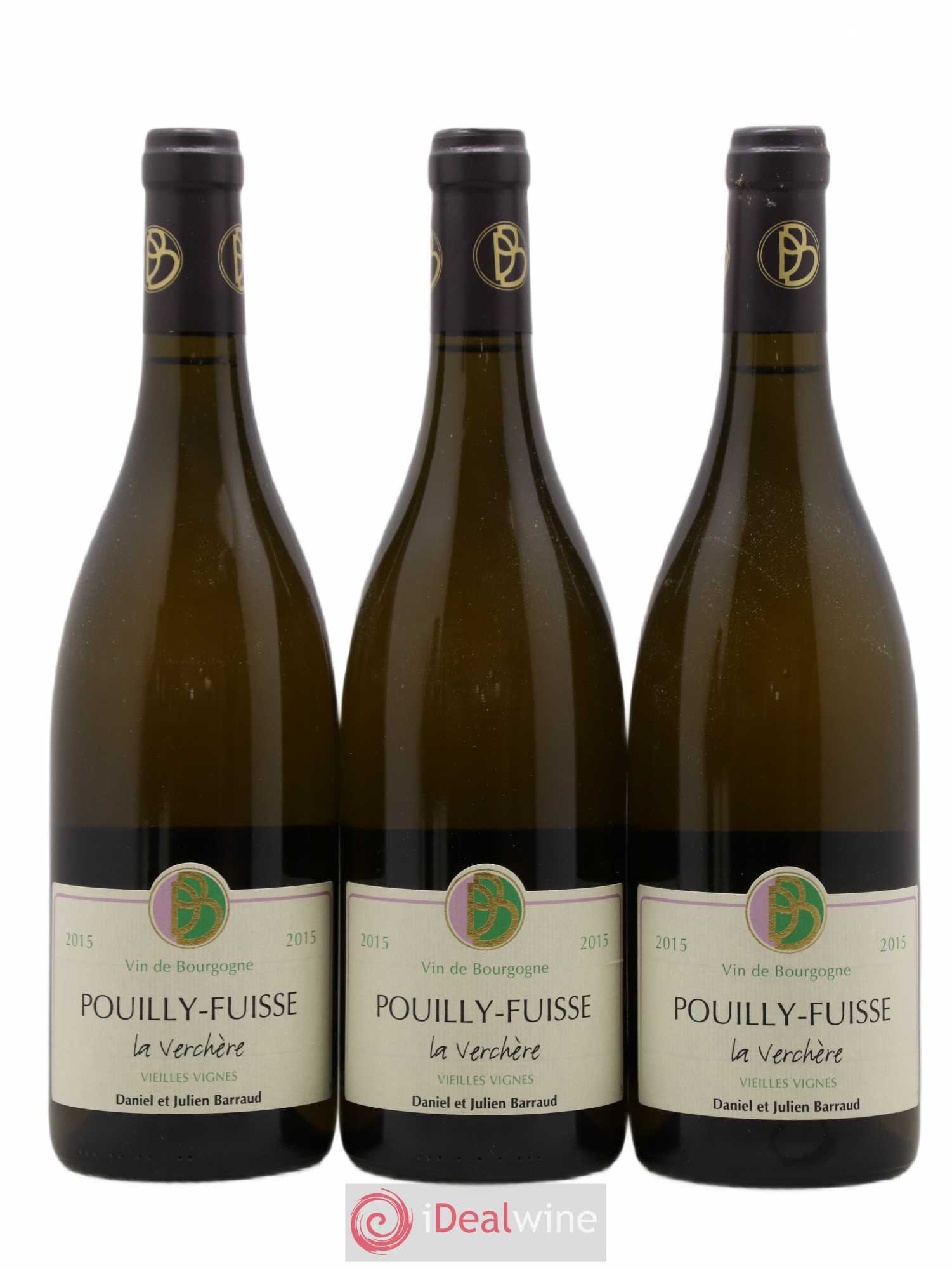 Pouilly-Fuissé La Verchere Vieilles Vignes Domaine Barraud 2015 - Posten von 3 Flaschen - 0