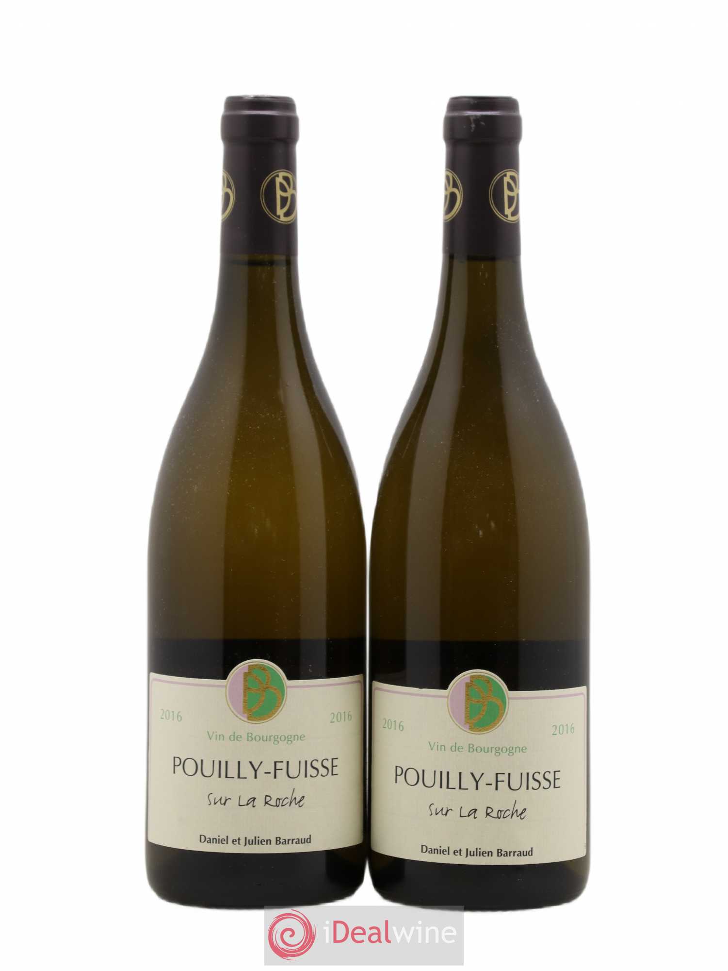 Pouilly-Fuissé Sur La Roche Domaine Barraud 2016 - Lot de 2 bouteilles - 0