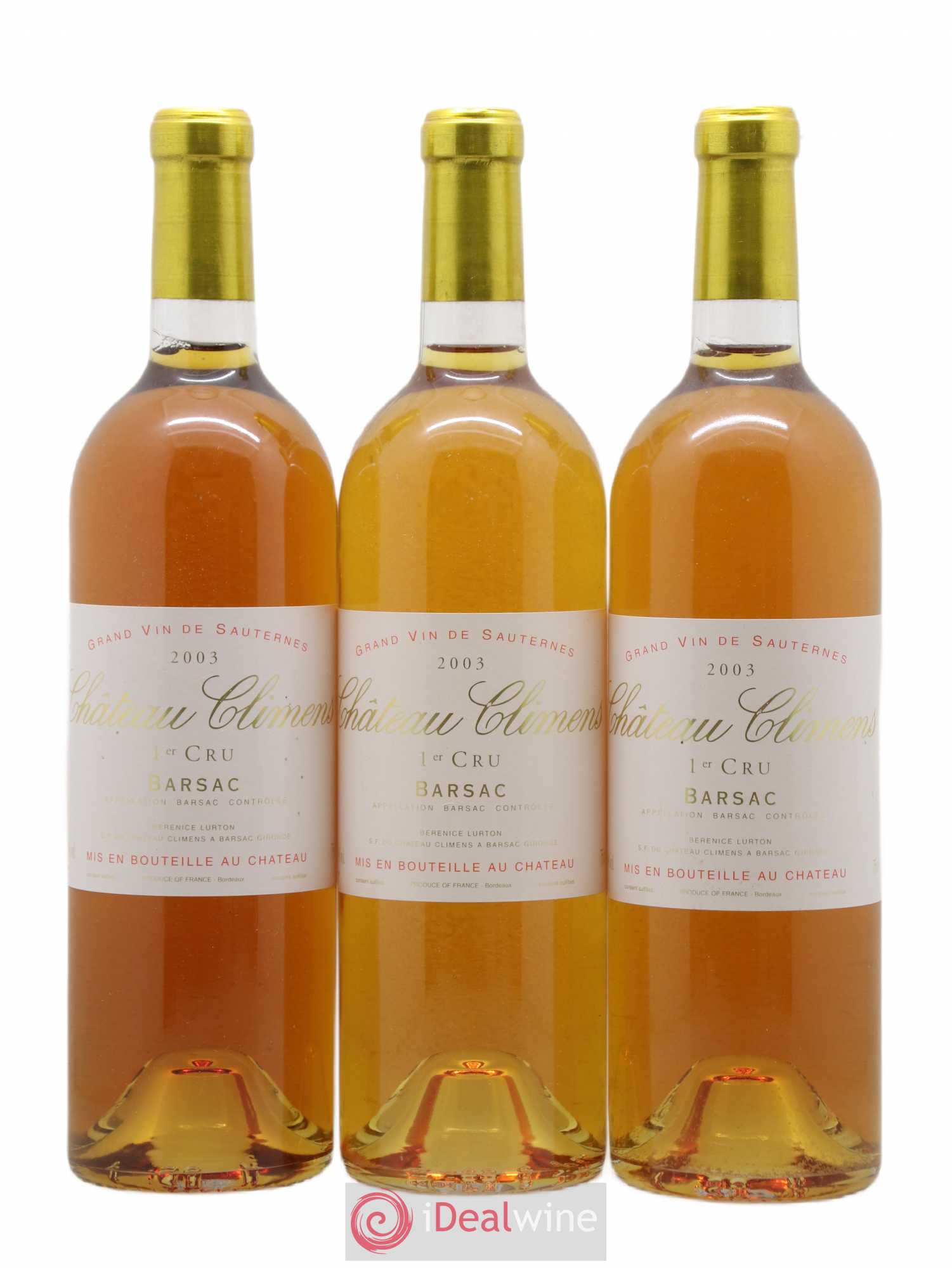 Château Climens 1er Grand Cru Classé 2003 - Lotto di 3 bottiglie - 0