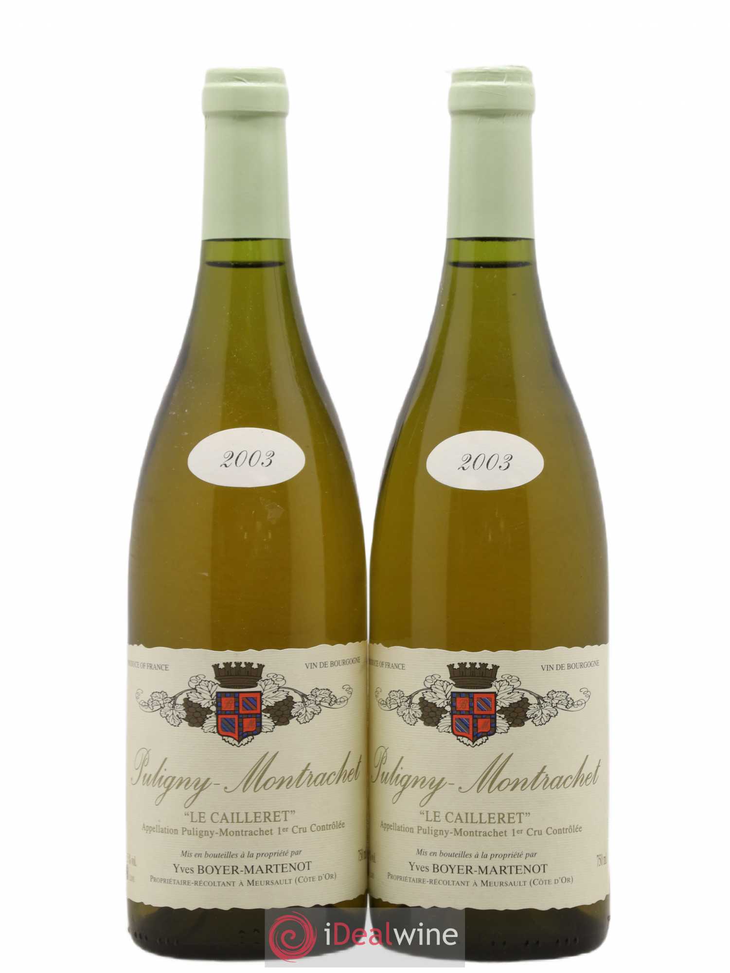 Puligny-Montrachet 1er Cru Le Cailleret Yves Boyer Martenot 2003 - Posten von 2 Flaschen - 0