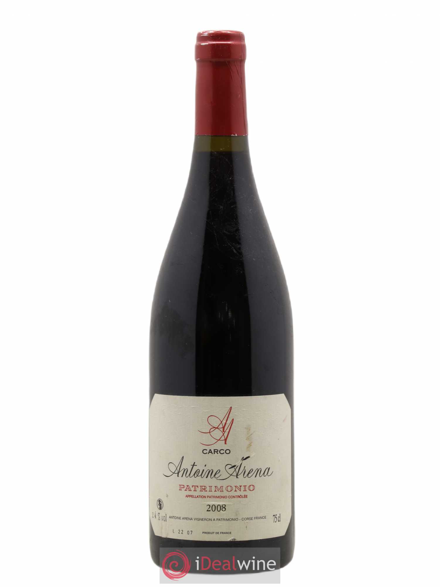 Patrimonio Carco Antoine Arena 2008 - Lot de 1 bouteille - 0