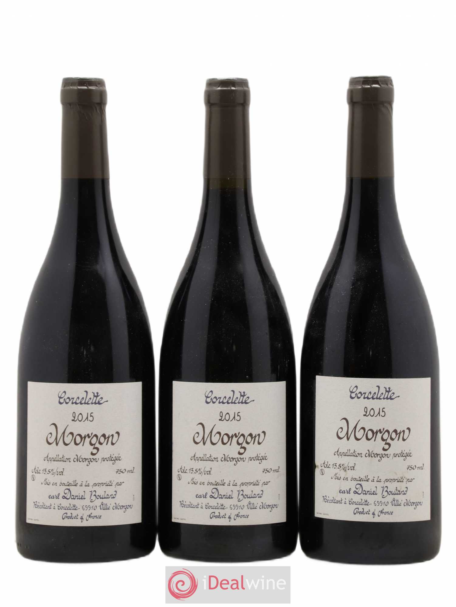 Morgon Corcelette Vieilles Vignes Daniel Bouland (Domaine) 2015 - Lot de 3 bouteilles - 0